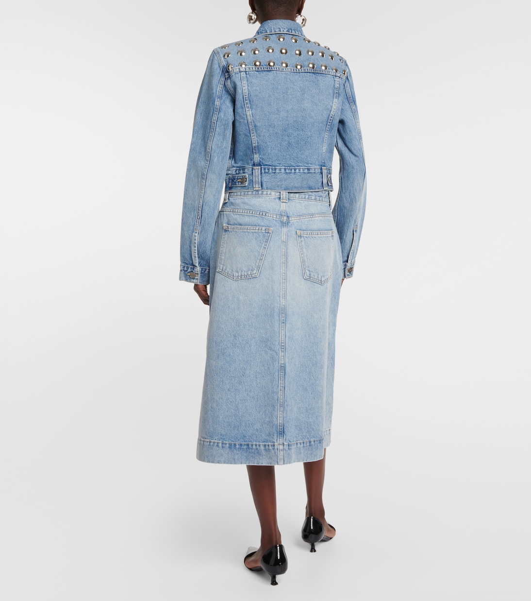 Charlene denim midi skirt | Khaite