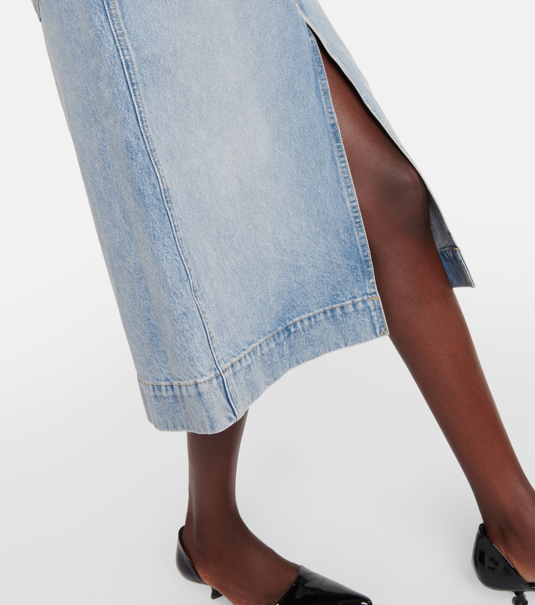 Charlene denim midi skirt | Khaite