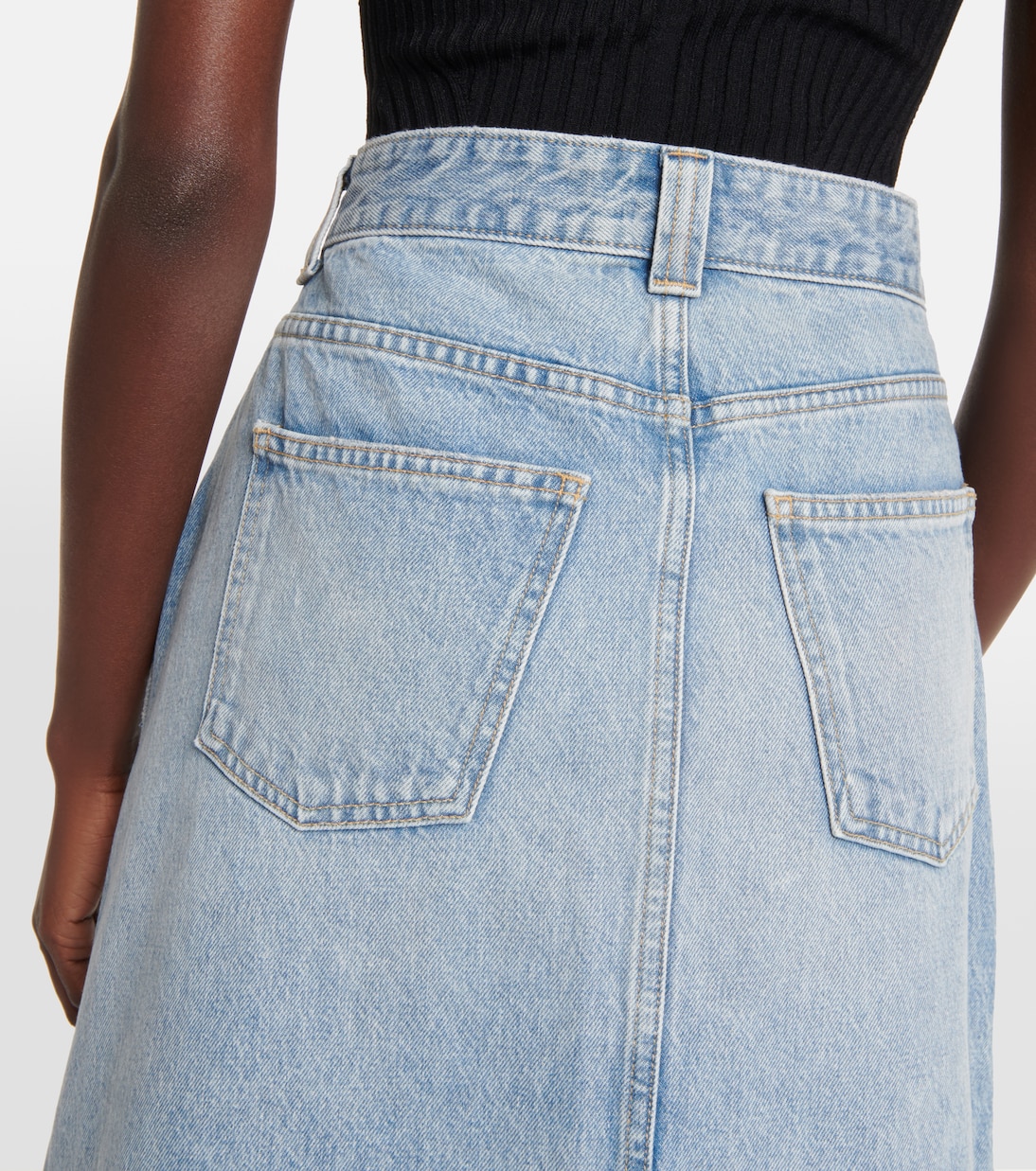 Charlene denim midi skirt | Khaite