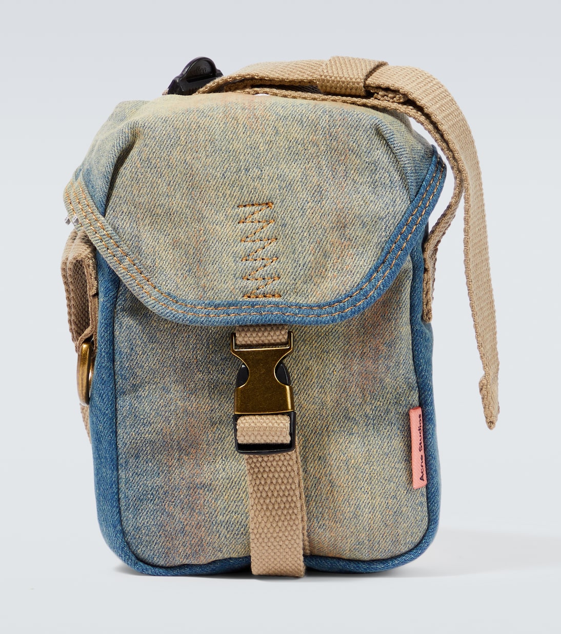 Borsa a tracolla in denim bleached | Acne Studios