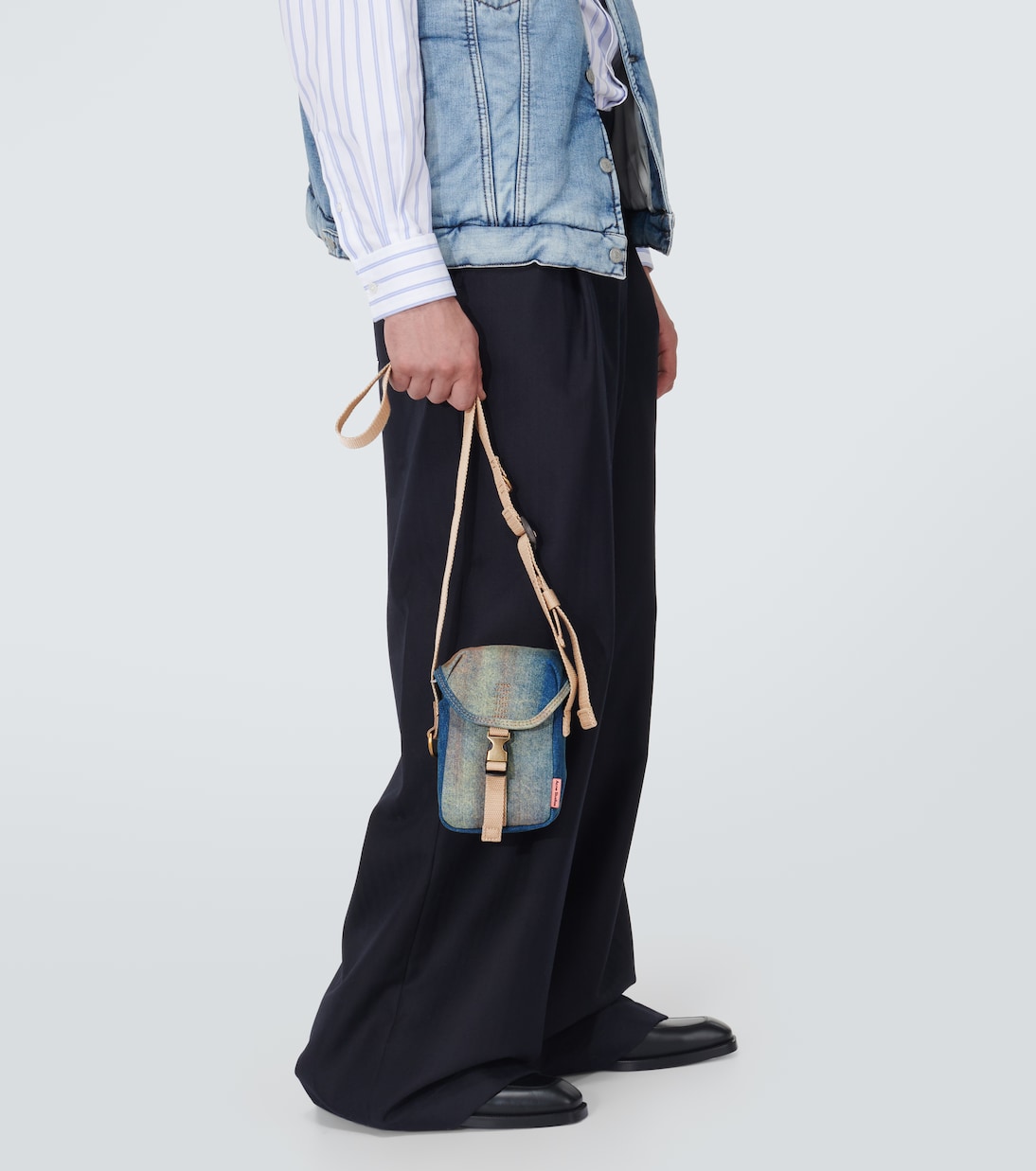 Borsa a tracolla in denim bleached | Acne Studios