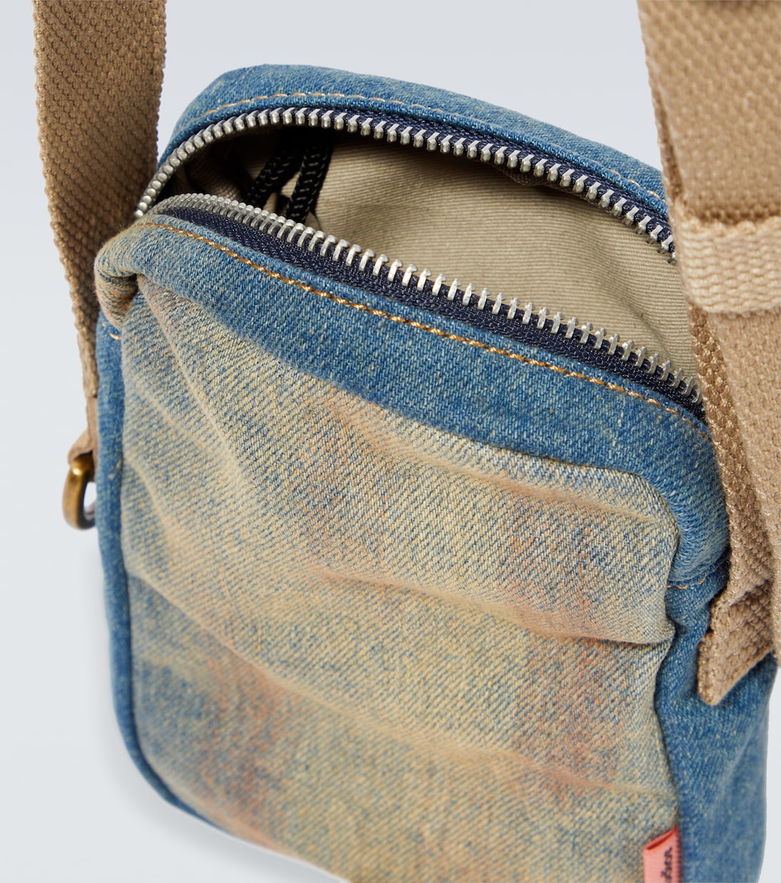 Borsa a tracolla in denim bleached | Acne Studios