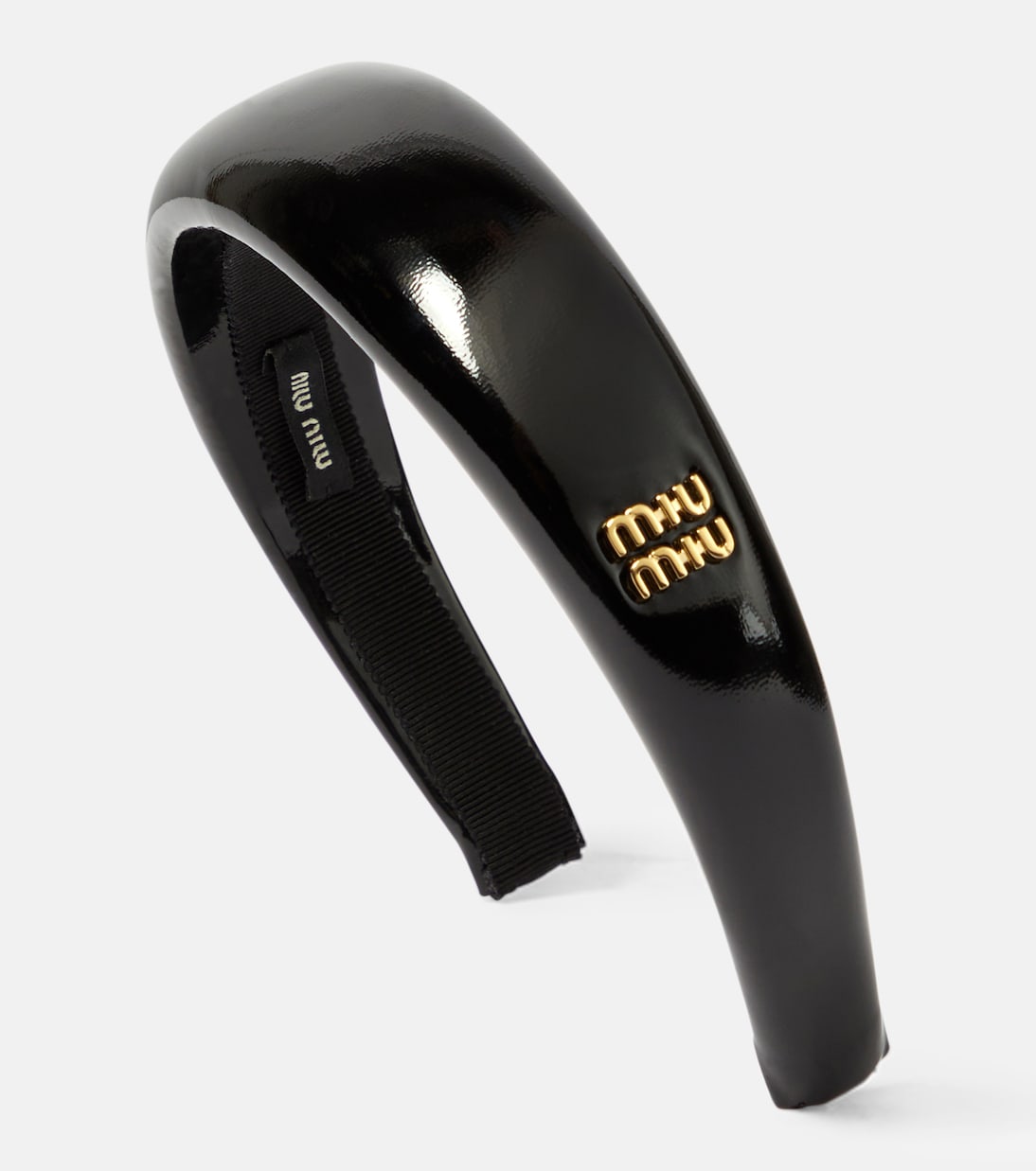 Haarreif aus Lackleder | Miu Miu