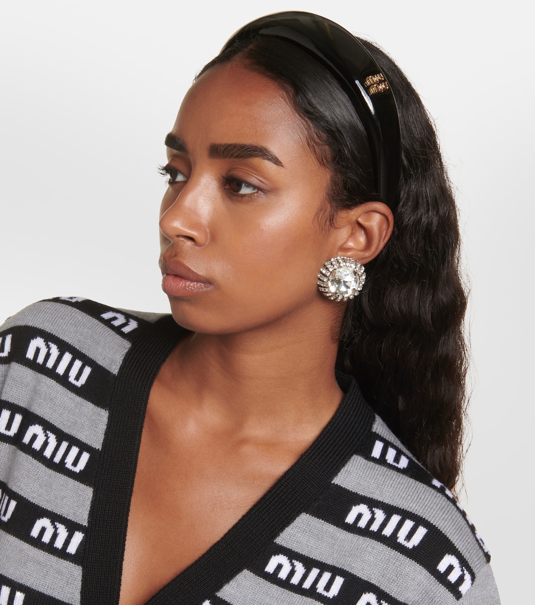 Haarreif aus Lackleder | Miu Miu