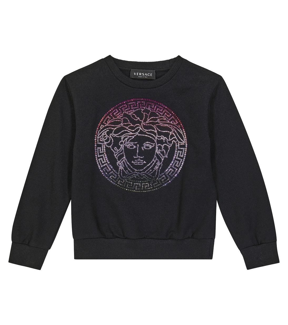 Sweat shirt Medusa en coton en noir Versace Kids Mytheresa