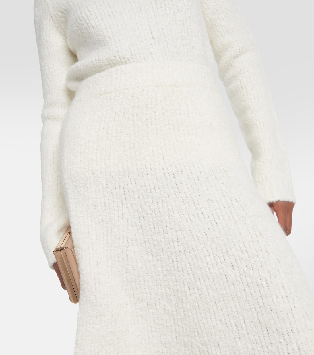 Falda midi Pablo de bouclé de lana y seda | Gabriela Hearst