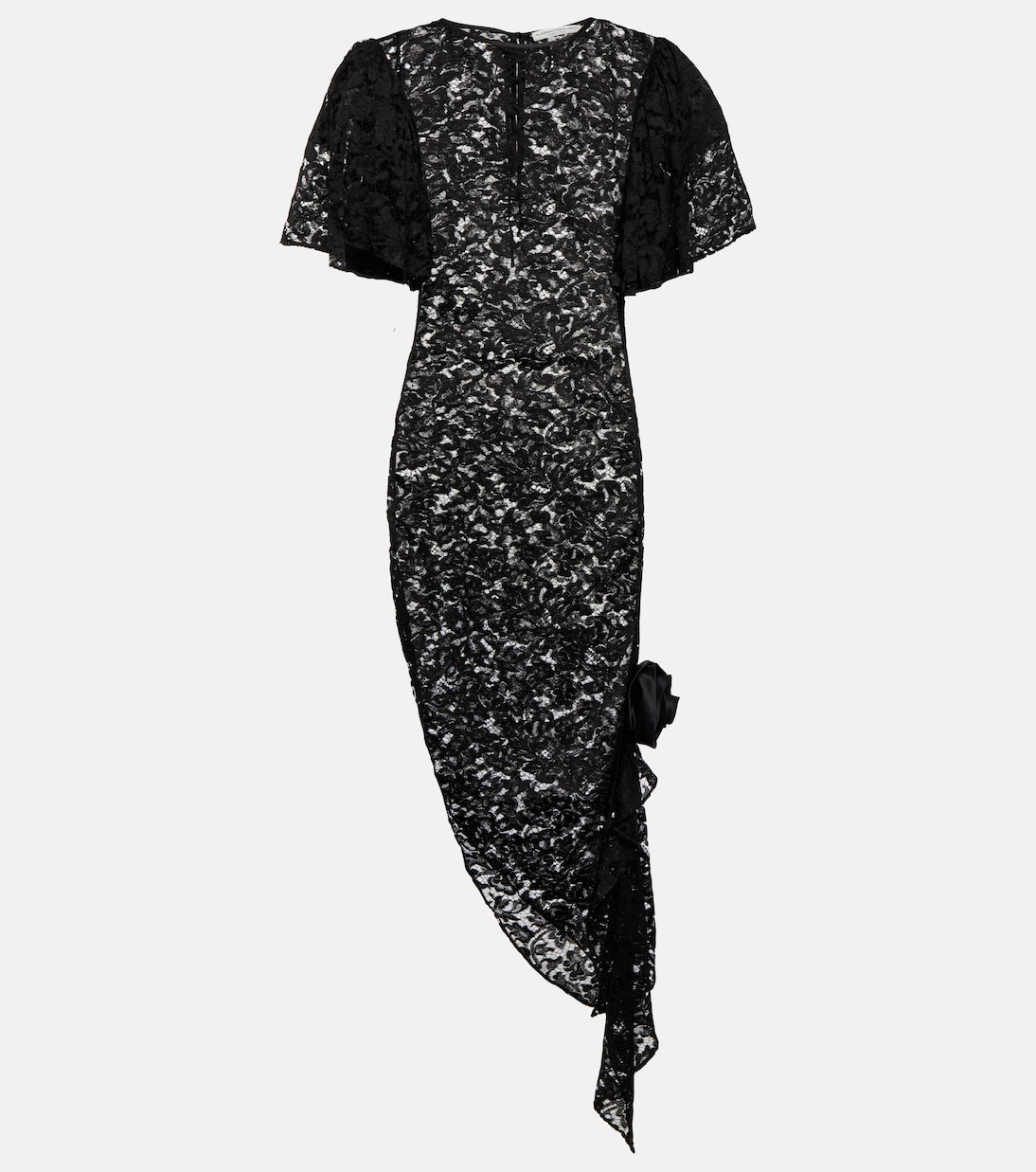 Asymmetric lace midi dress | Alessandra Rich