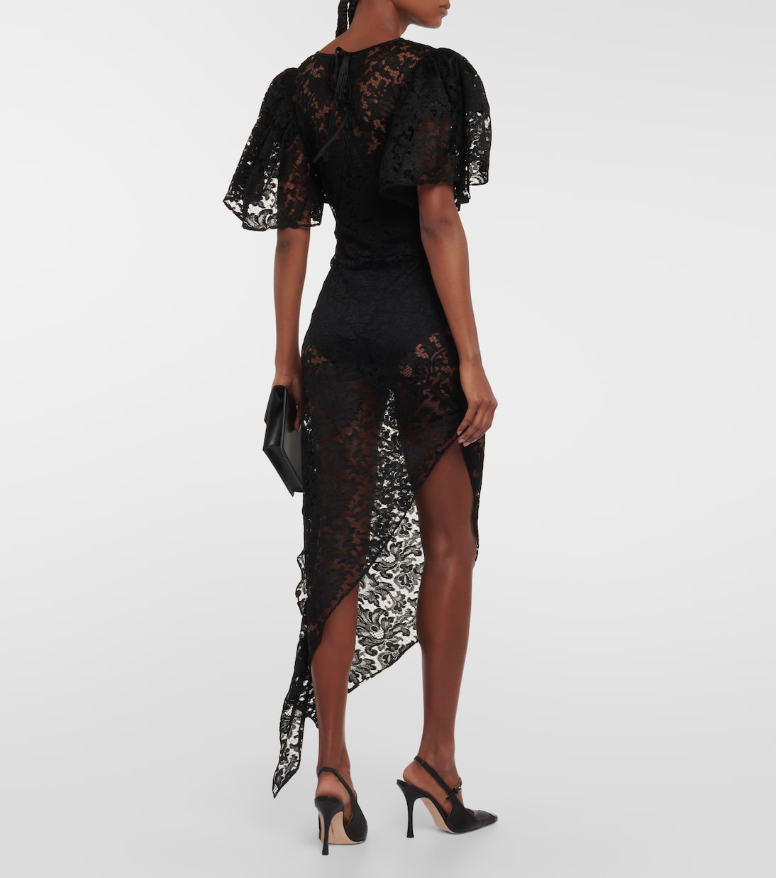 Asymmetric lace midi dress | Alessandra Rich