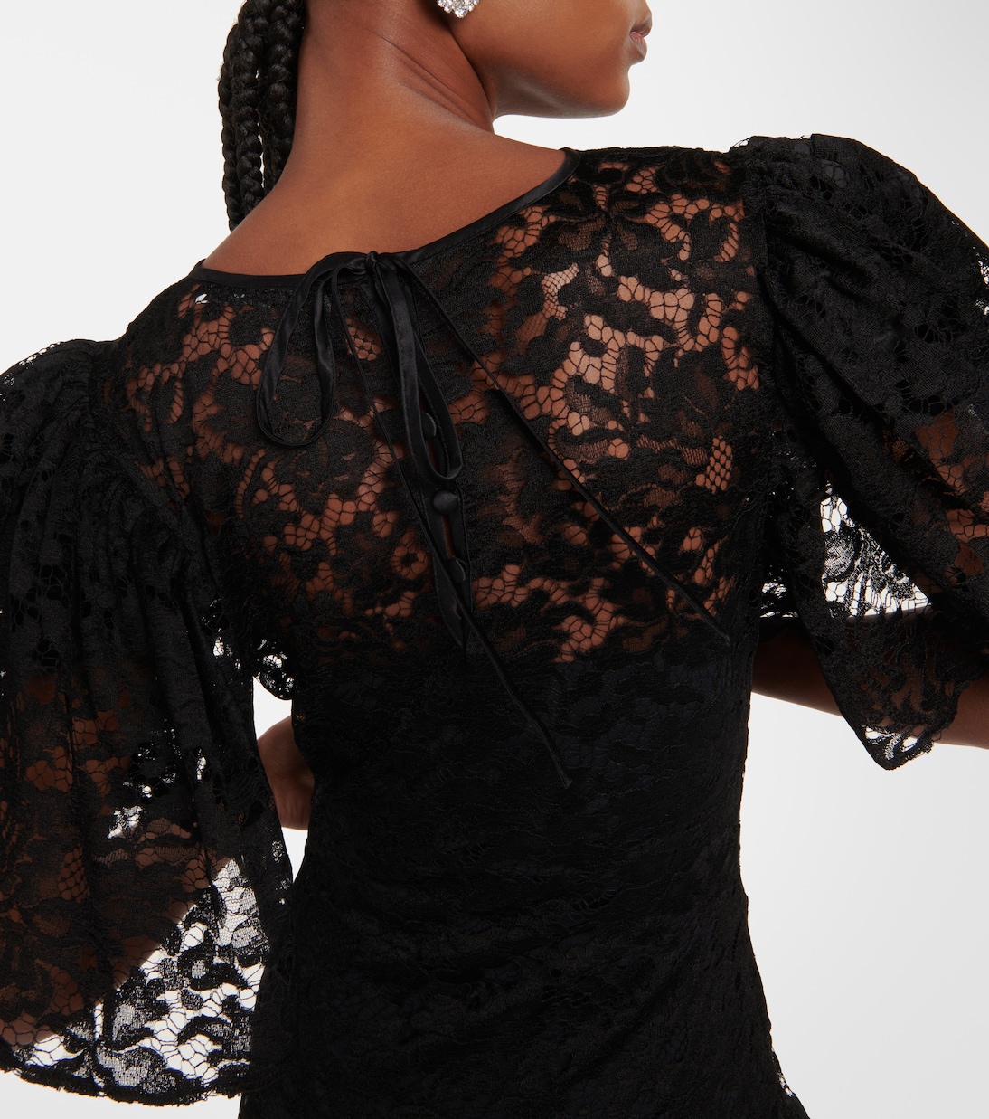 Asymmetric lace midi dress | Alessandra Rich