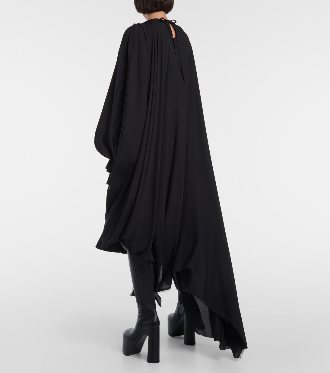 Vestido Corto Asimétrico de Crêpe Balenciaga para Jóvenes