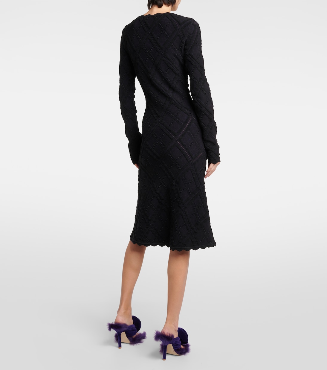 Abito midi in misto lana  | Burberry