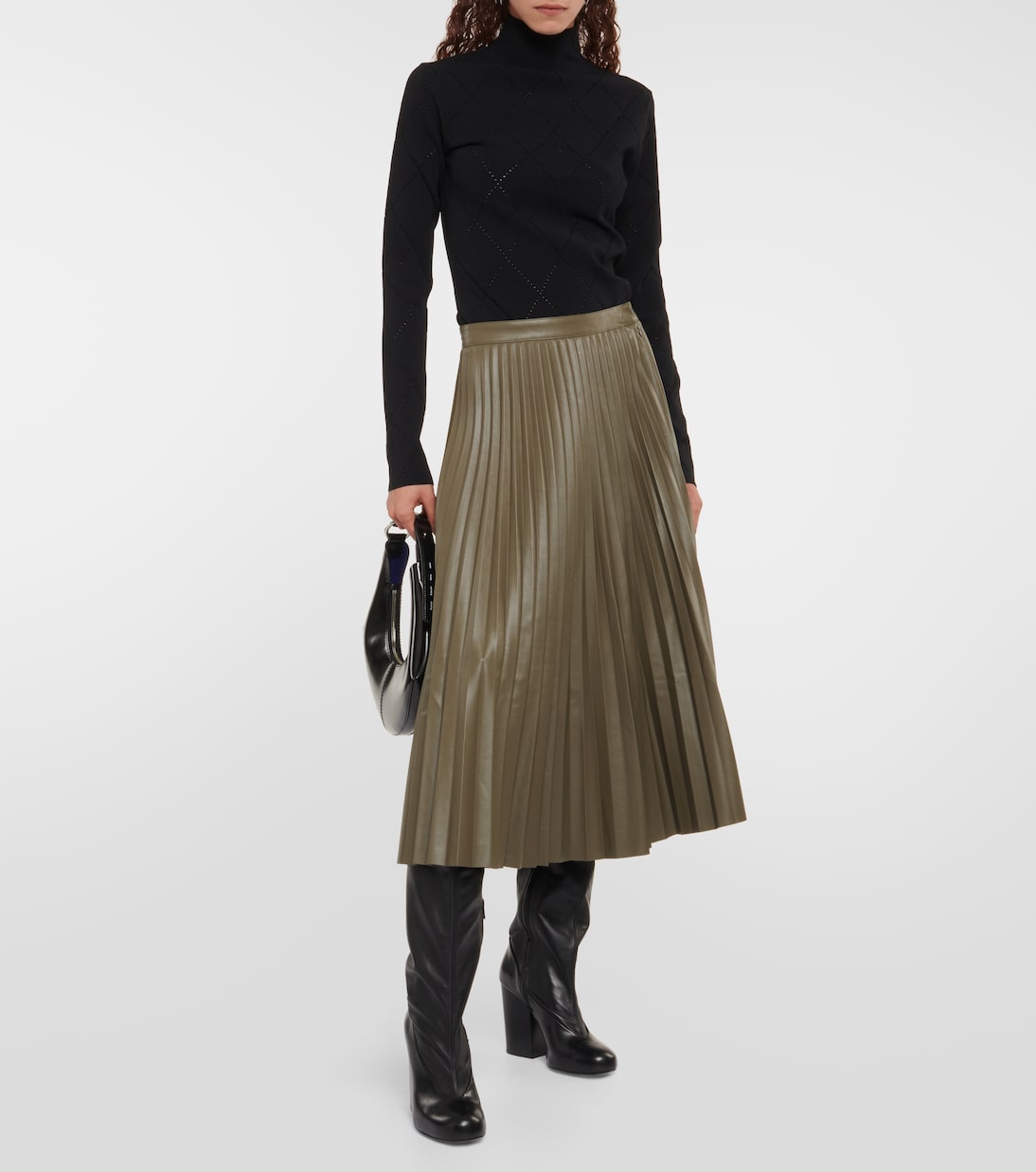 Falda midi White Label de piel sintética | Proenza Schouler