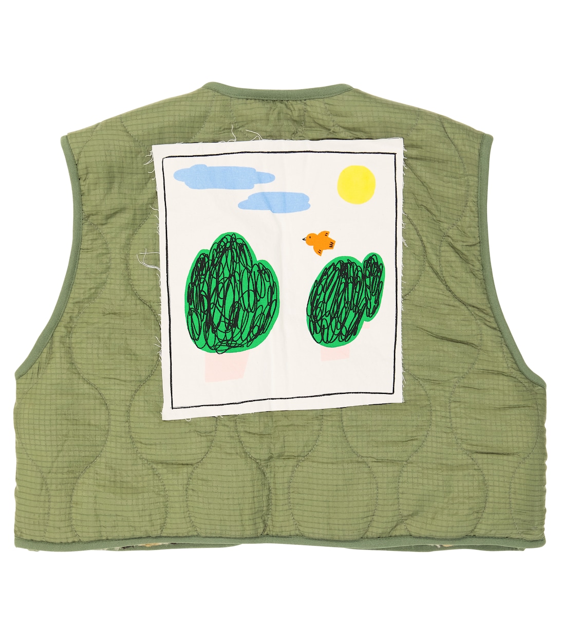 Reversible quilted leopard-print vest | Jellymallow