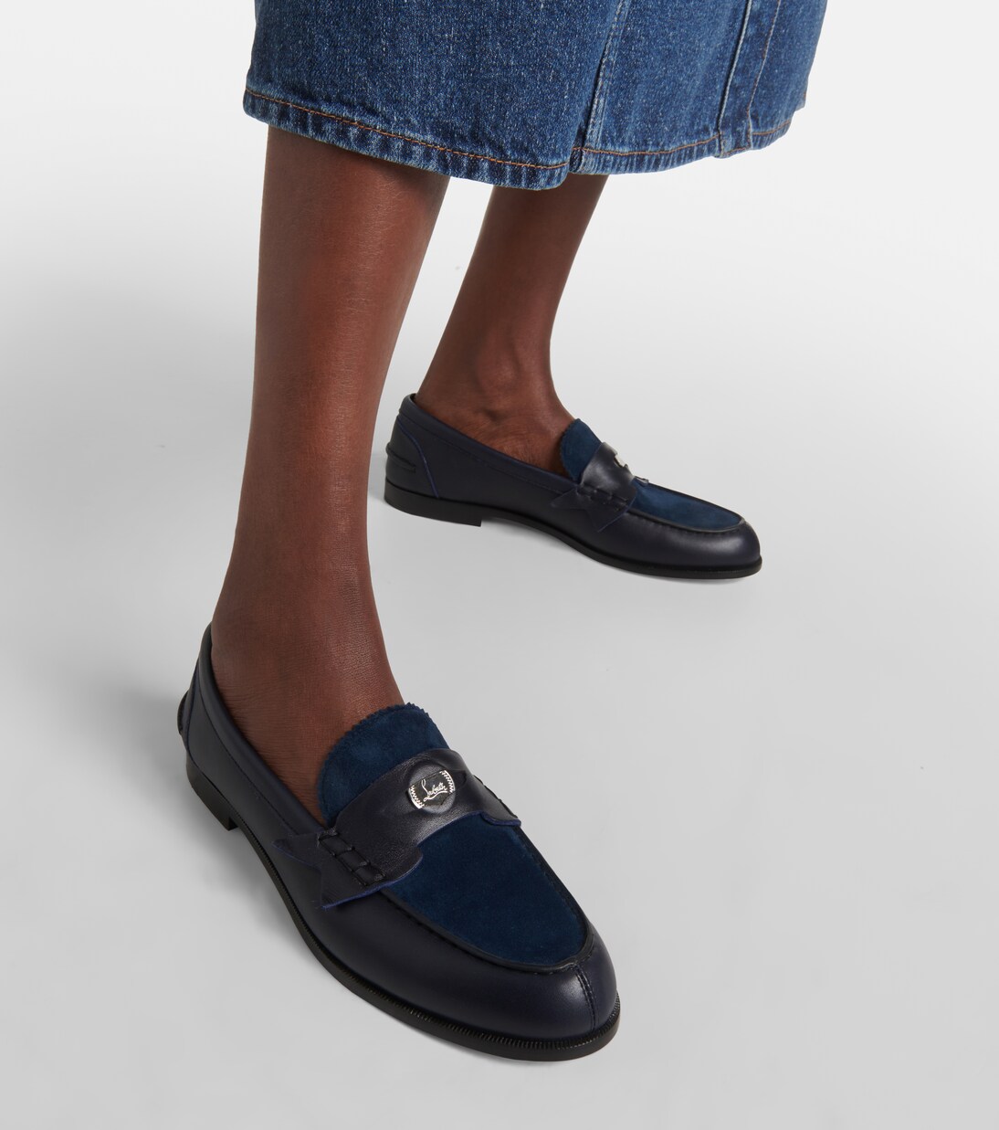 Loafers Penny aus Leder und Veloursleder | Christian Louboutin