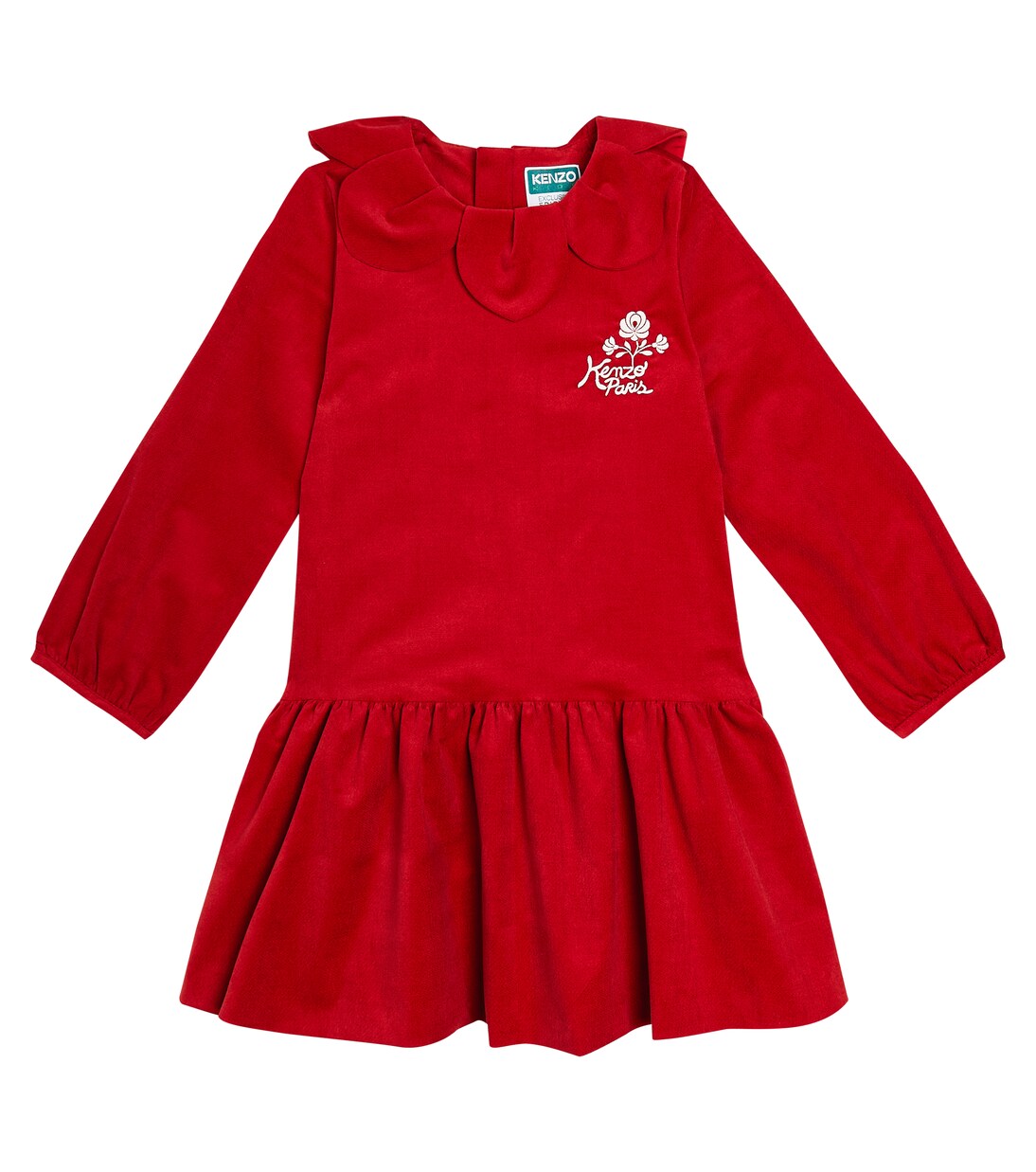 Robe brodée en coton | Kenzo Kids