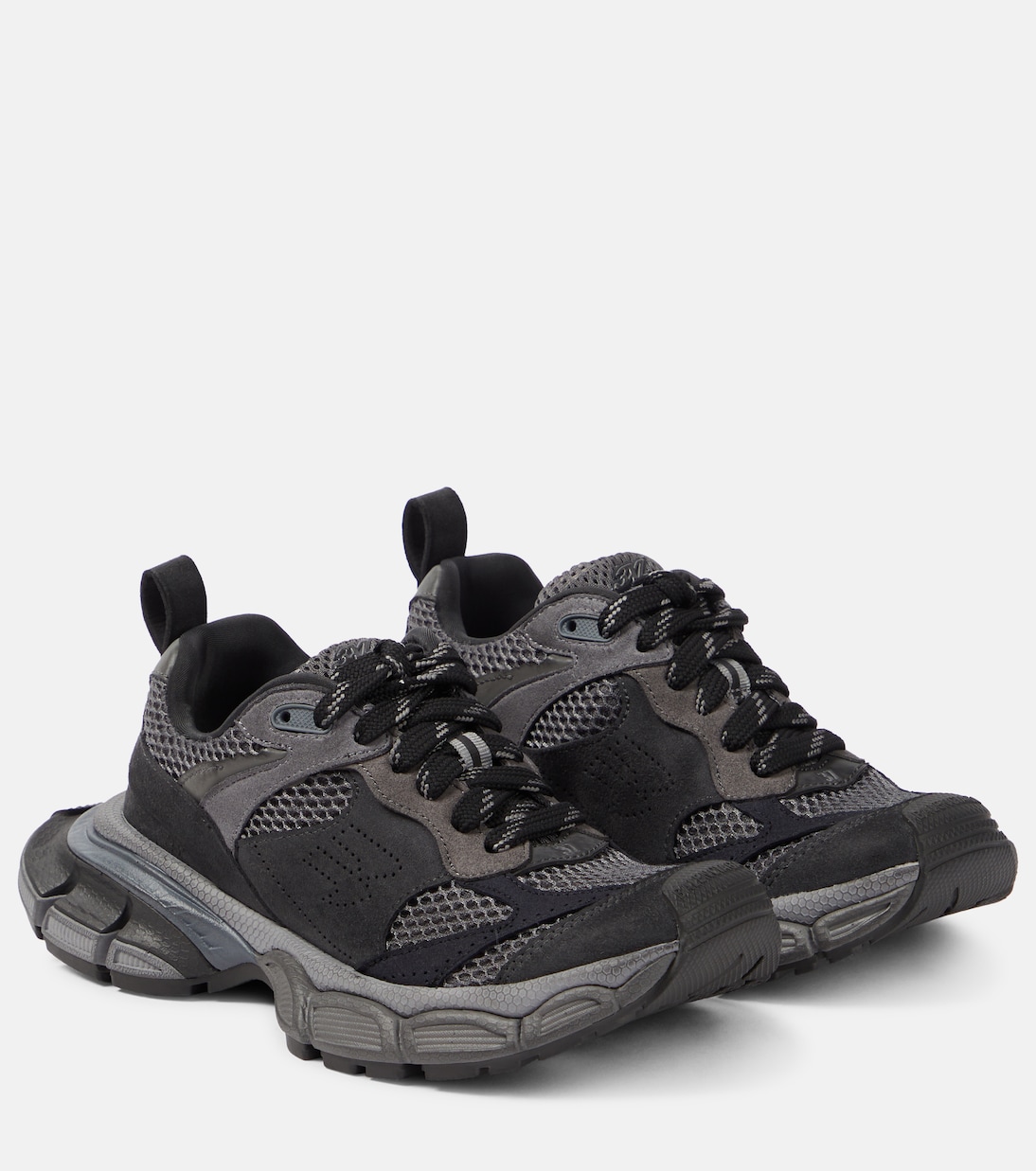 3XL suede trimmed sneakers in grey Balenciaga Mytheresa