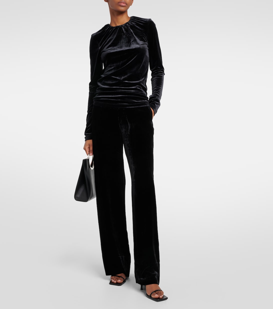 Top in velluto con arricciatura | Toteme