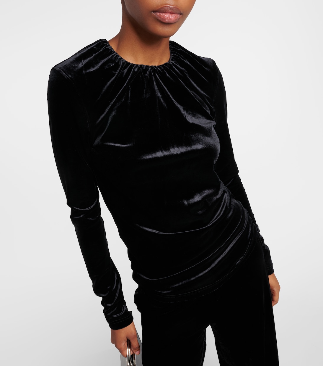 Top in velluto con arricciatura | Toteme