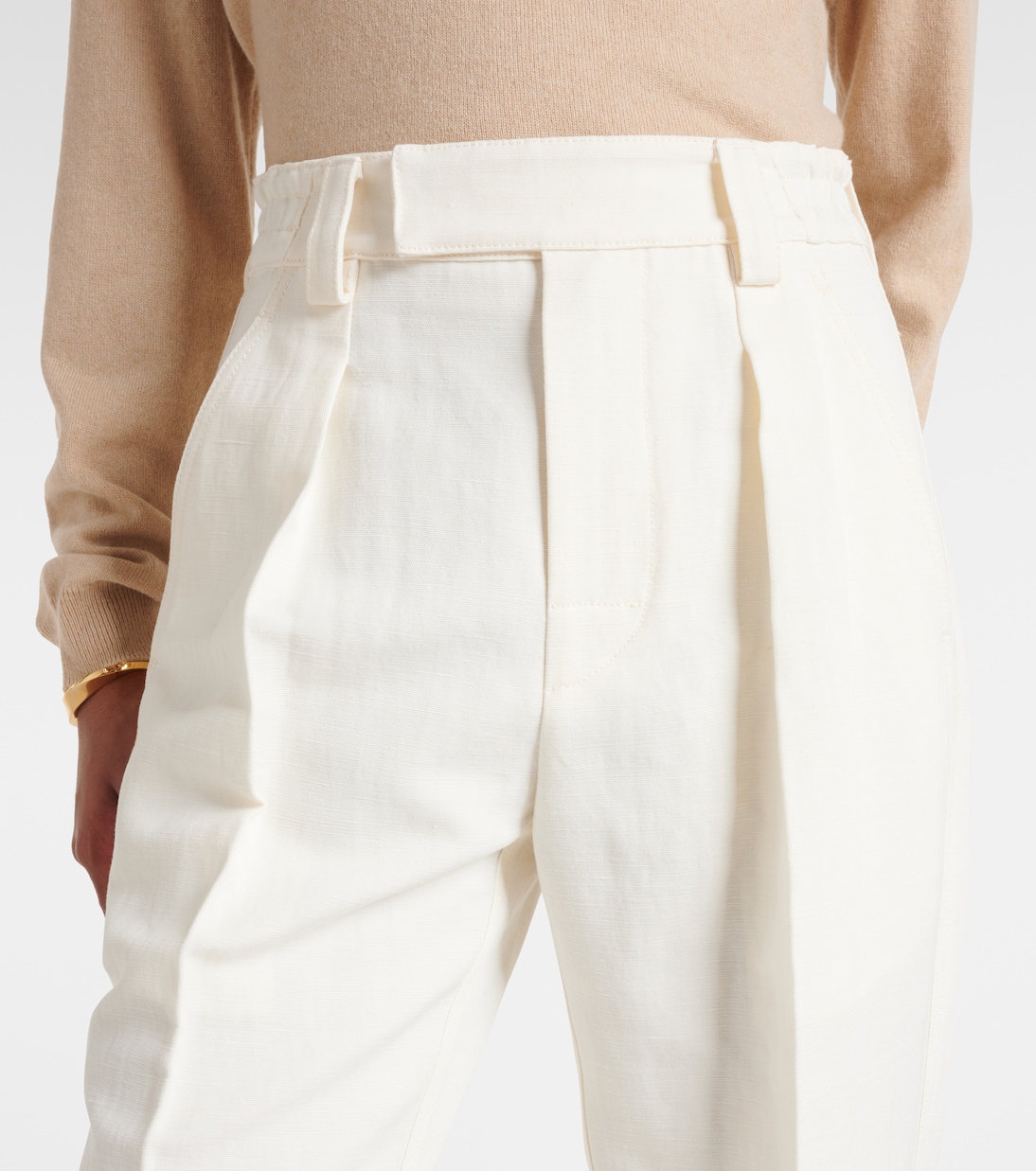 Pantalones Rectos de Lino y Algodón para Jóvenes por Loro Piana