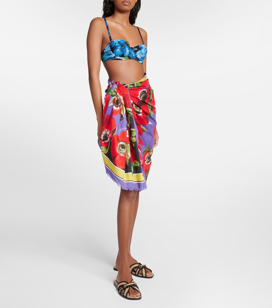 Pareo de algodón floral | Dolce&Gabbana