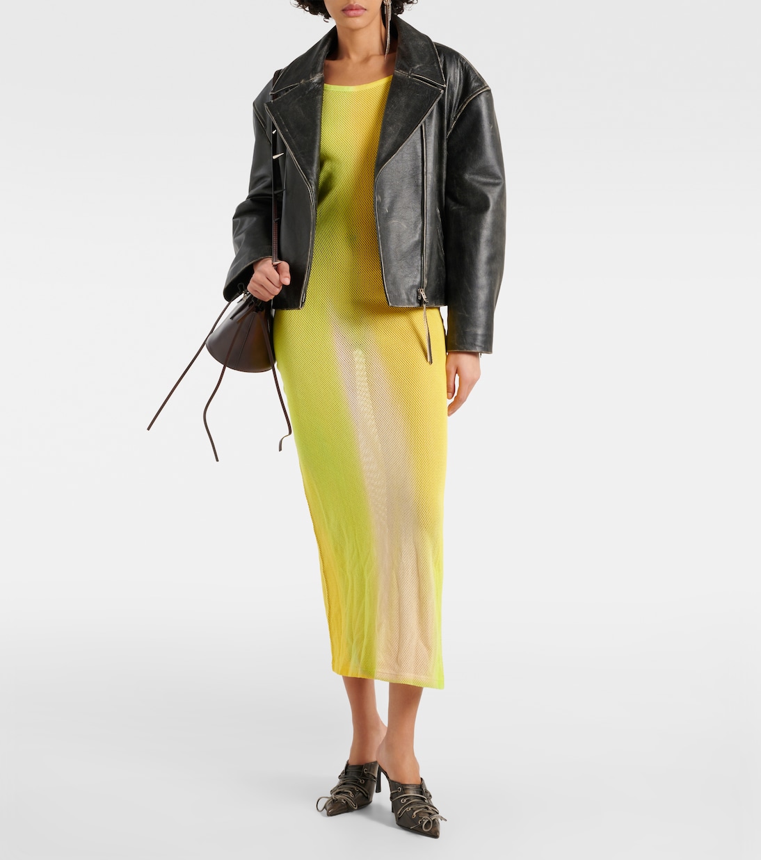 Vestido largo Etika de malla de algodón | Acne Studios