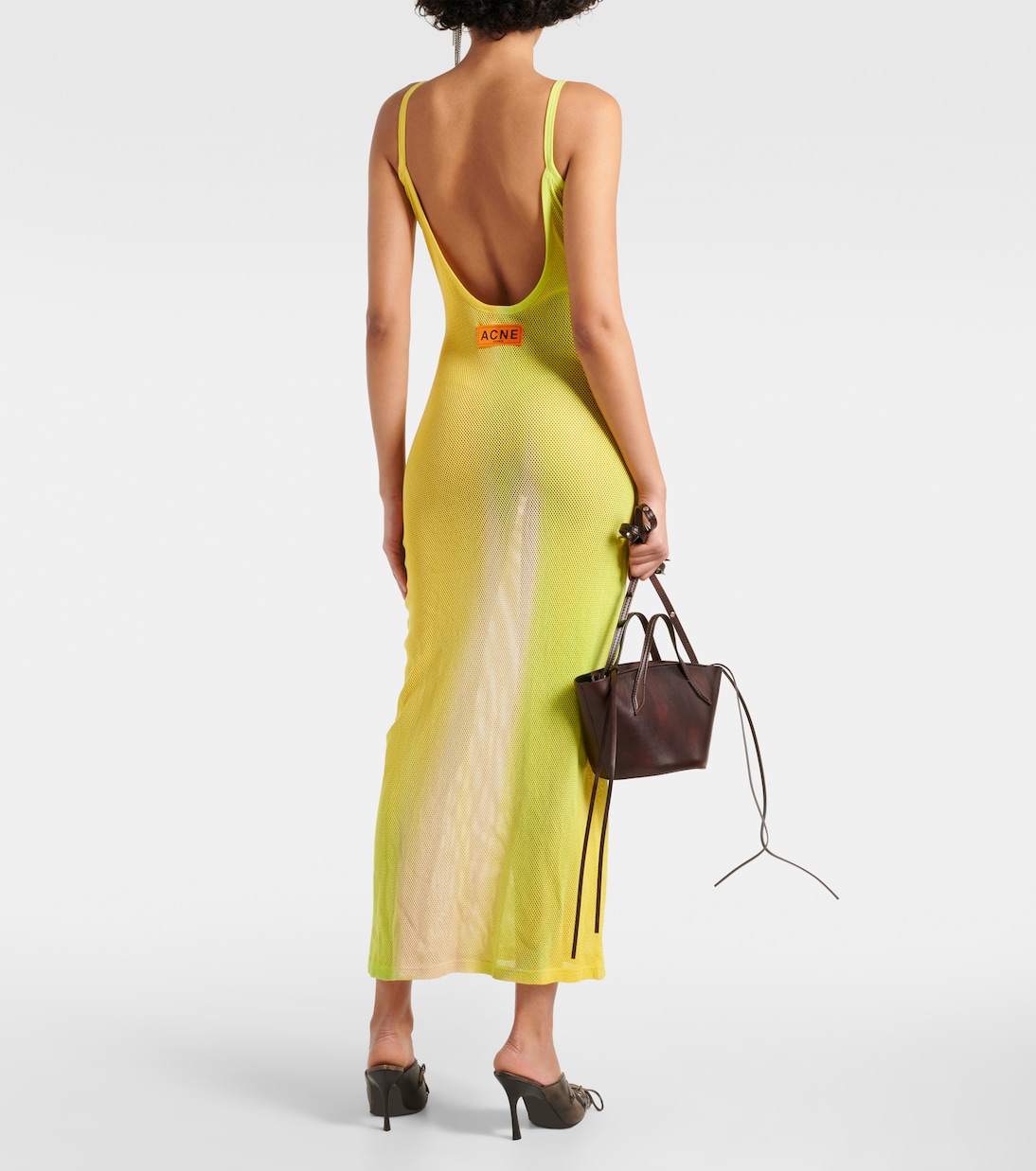 Vestido largo Etika de malla de algodón | Acne Studios