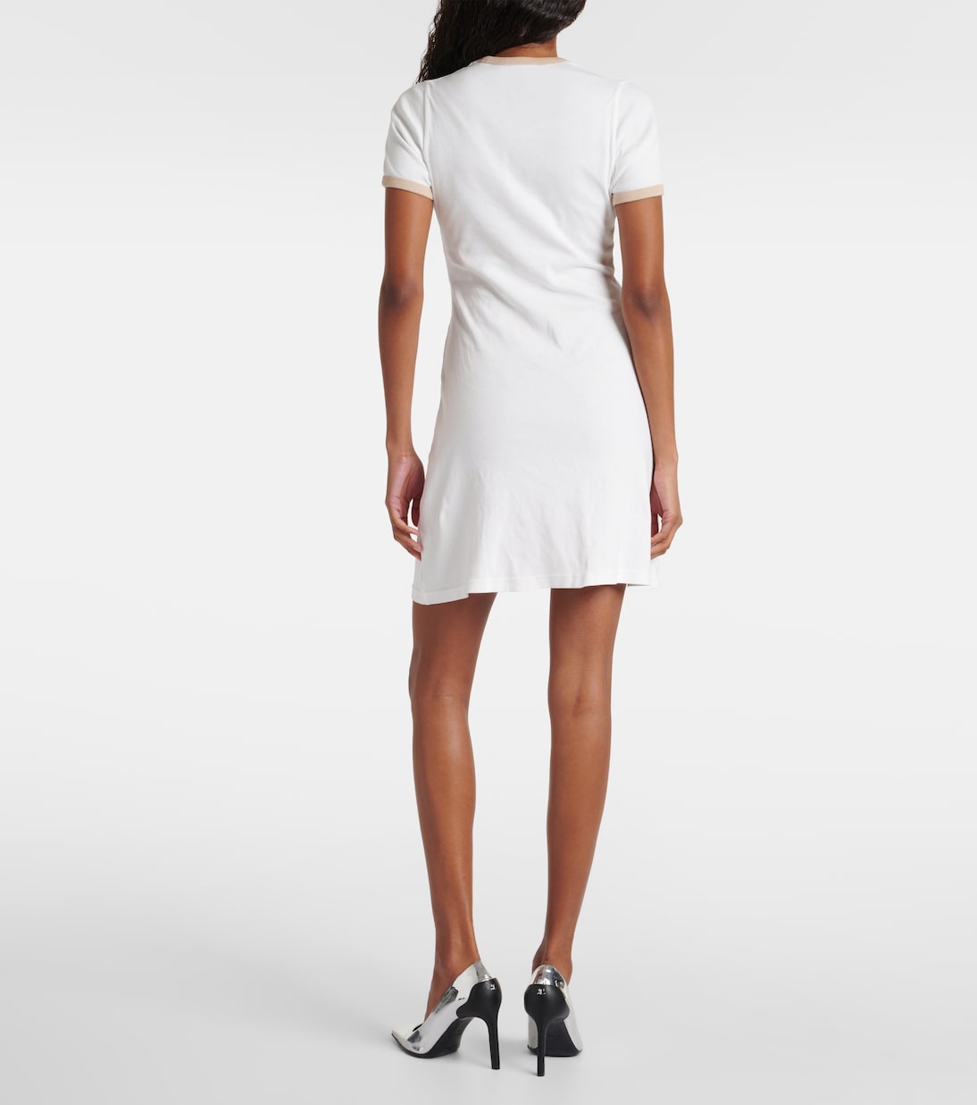 Vestido corto de algodón con logo | Courrèges