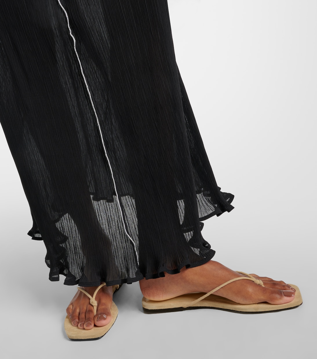Tongs The Knot en daim | Toteme