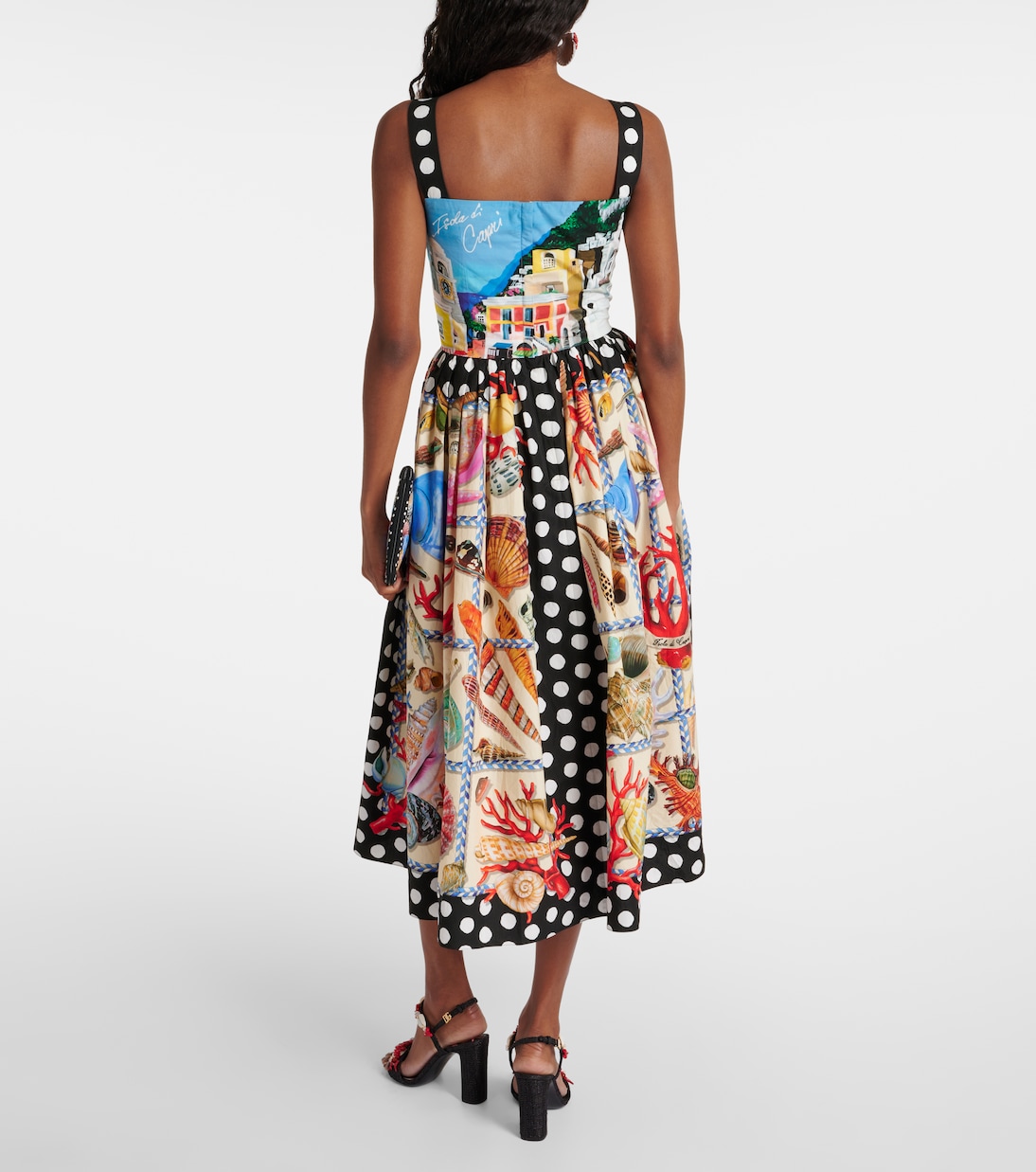 Capri printed cotton midi dress | Dolce&Gabbana