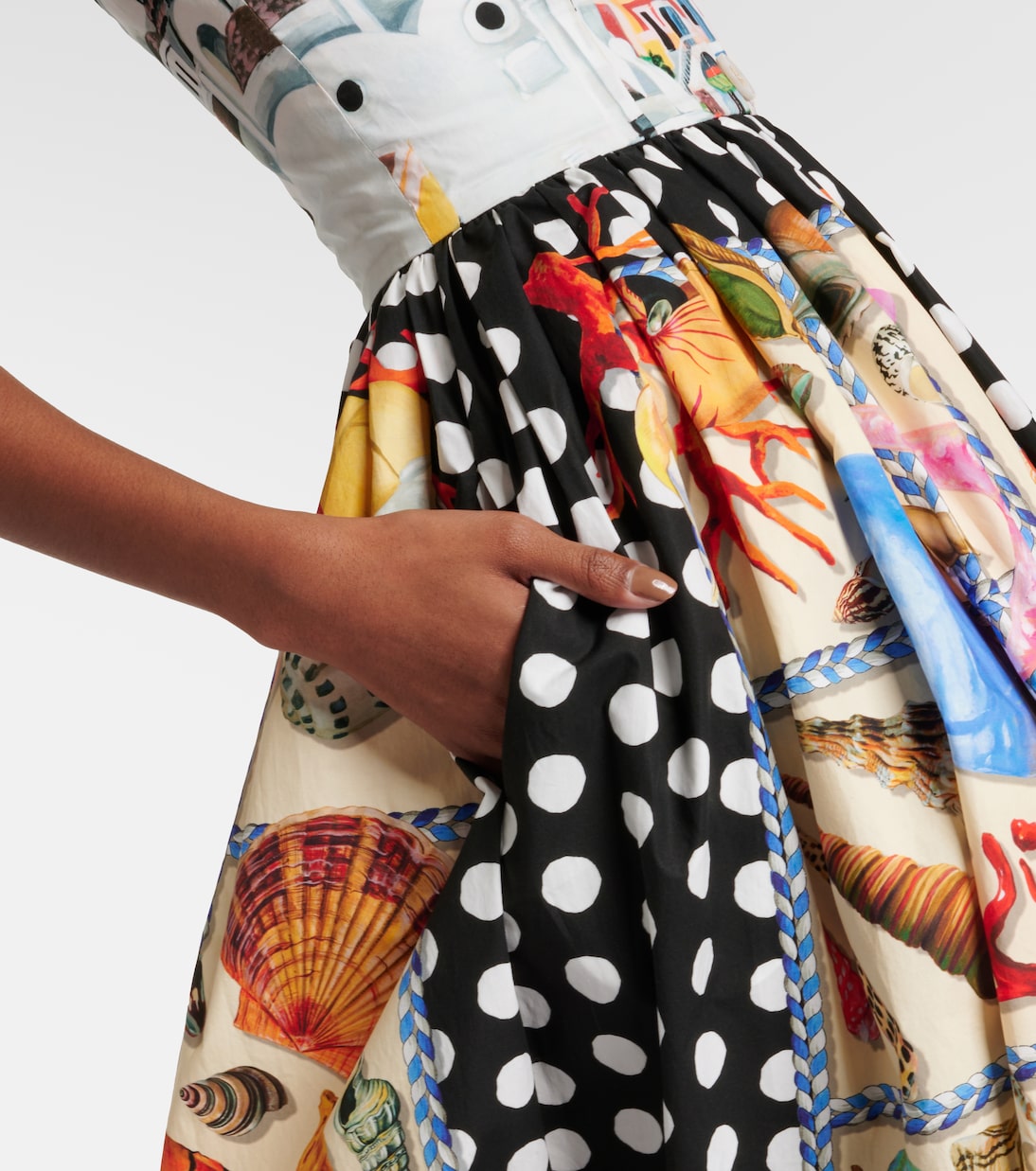 Capri printed cotton midi dress | Dolce&Gabbana