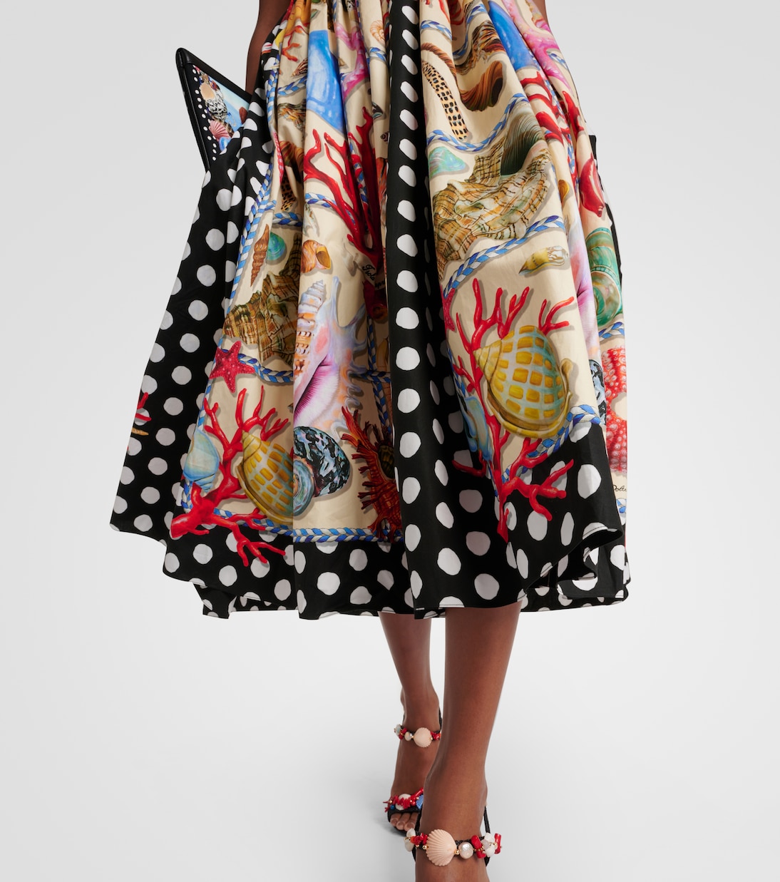 Capri printed cotton midi dress | Dolce&Gabbana