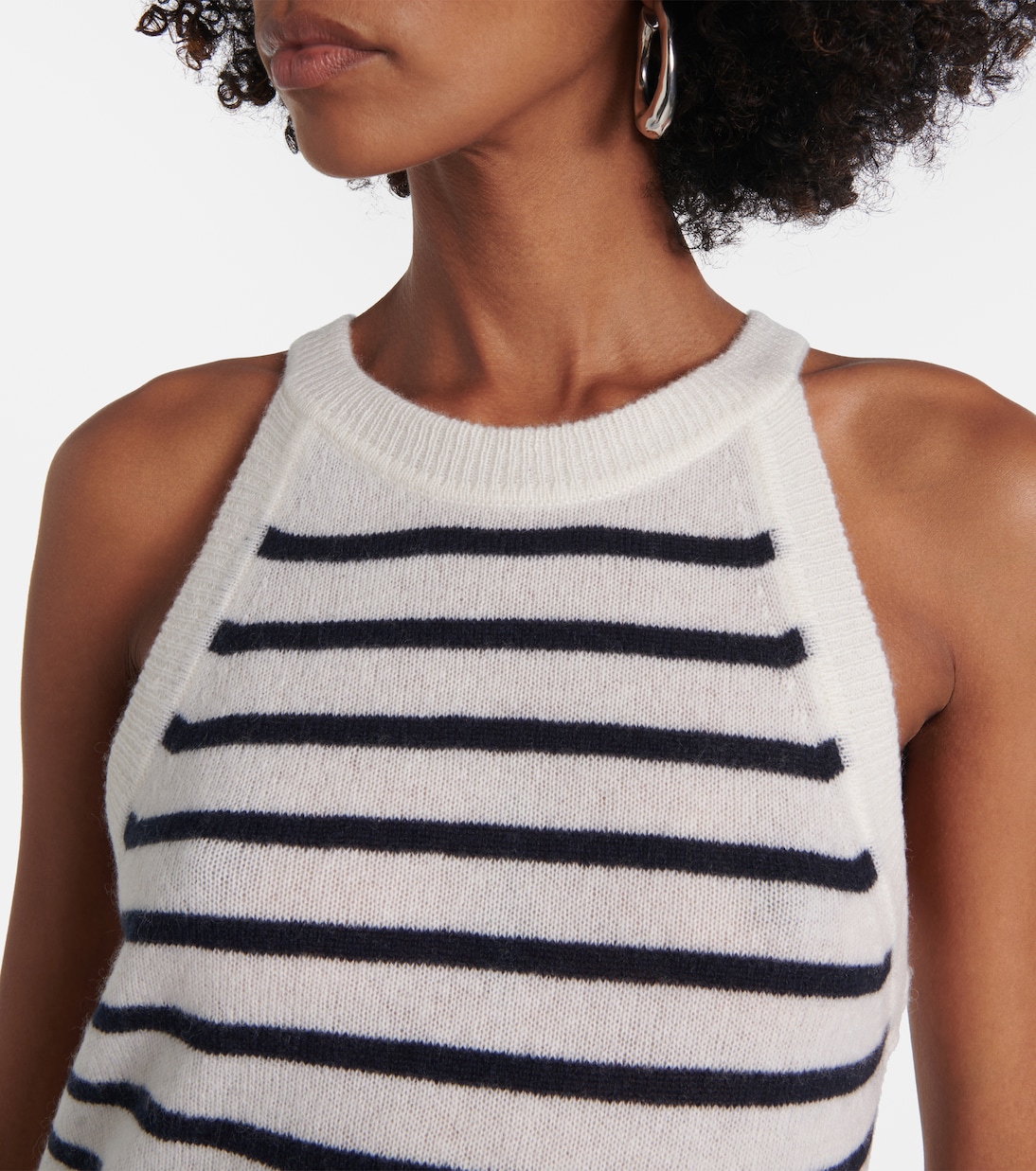Tank top Myrick in cashmere a righe | Veronica Beard