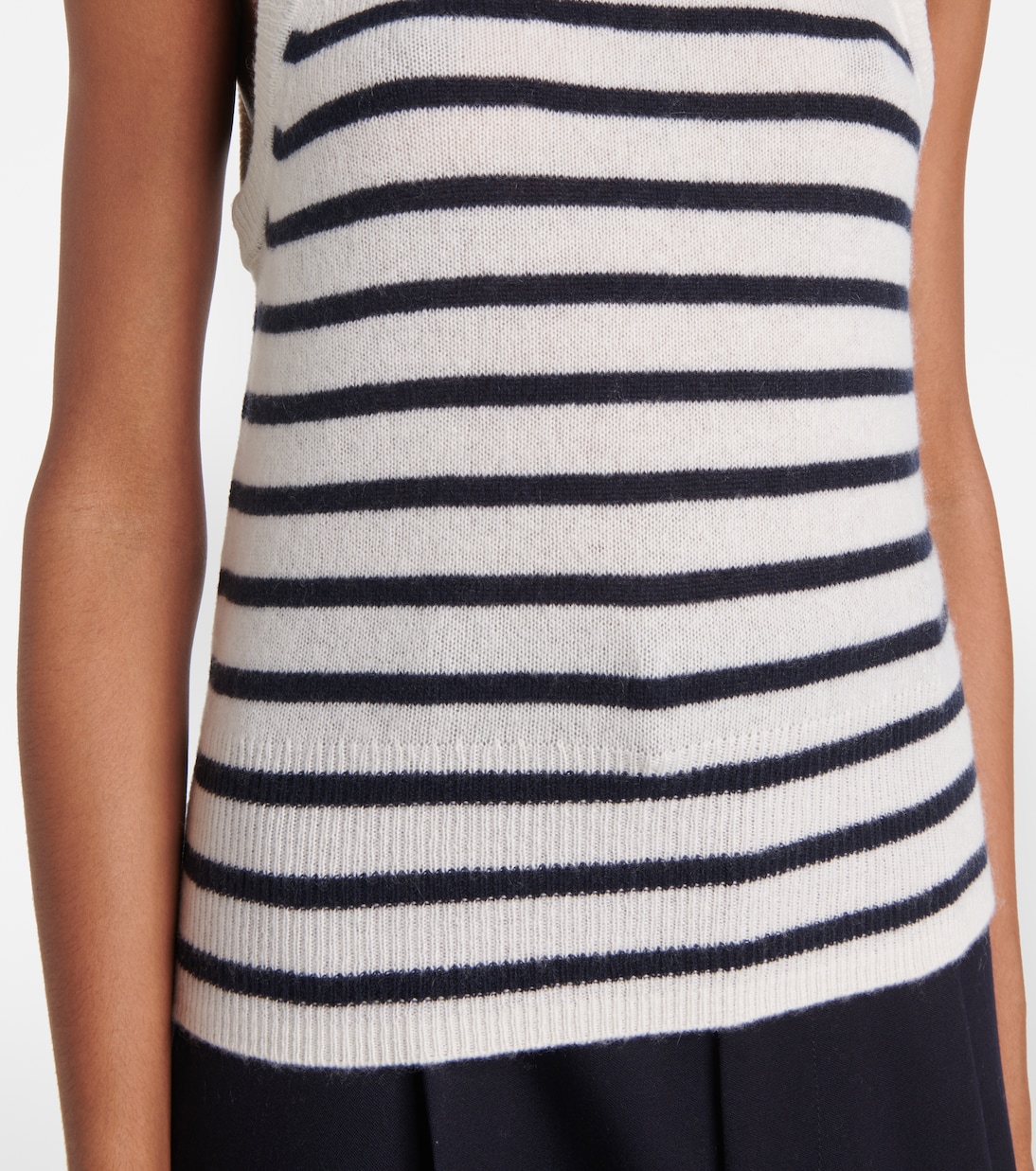 Tank top Myrick in cashmere a righe | Veronica Beard