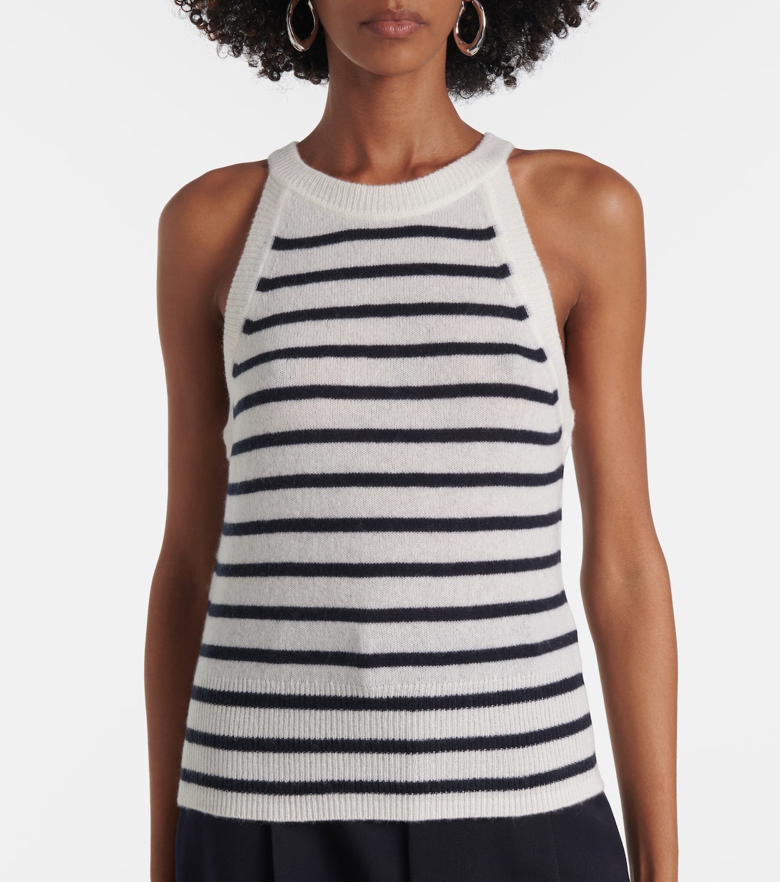 Tank top Myrick in cashmere a righe | Veronica Beard