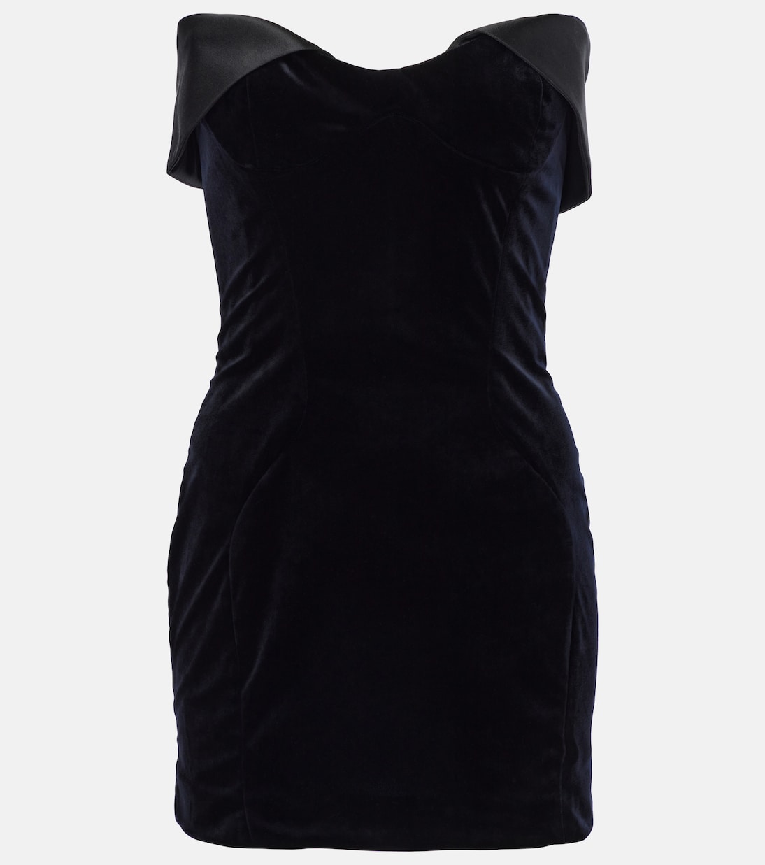 Minikleid aus Samt mit Satin | Mugler