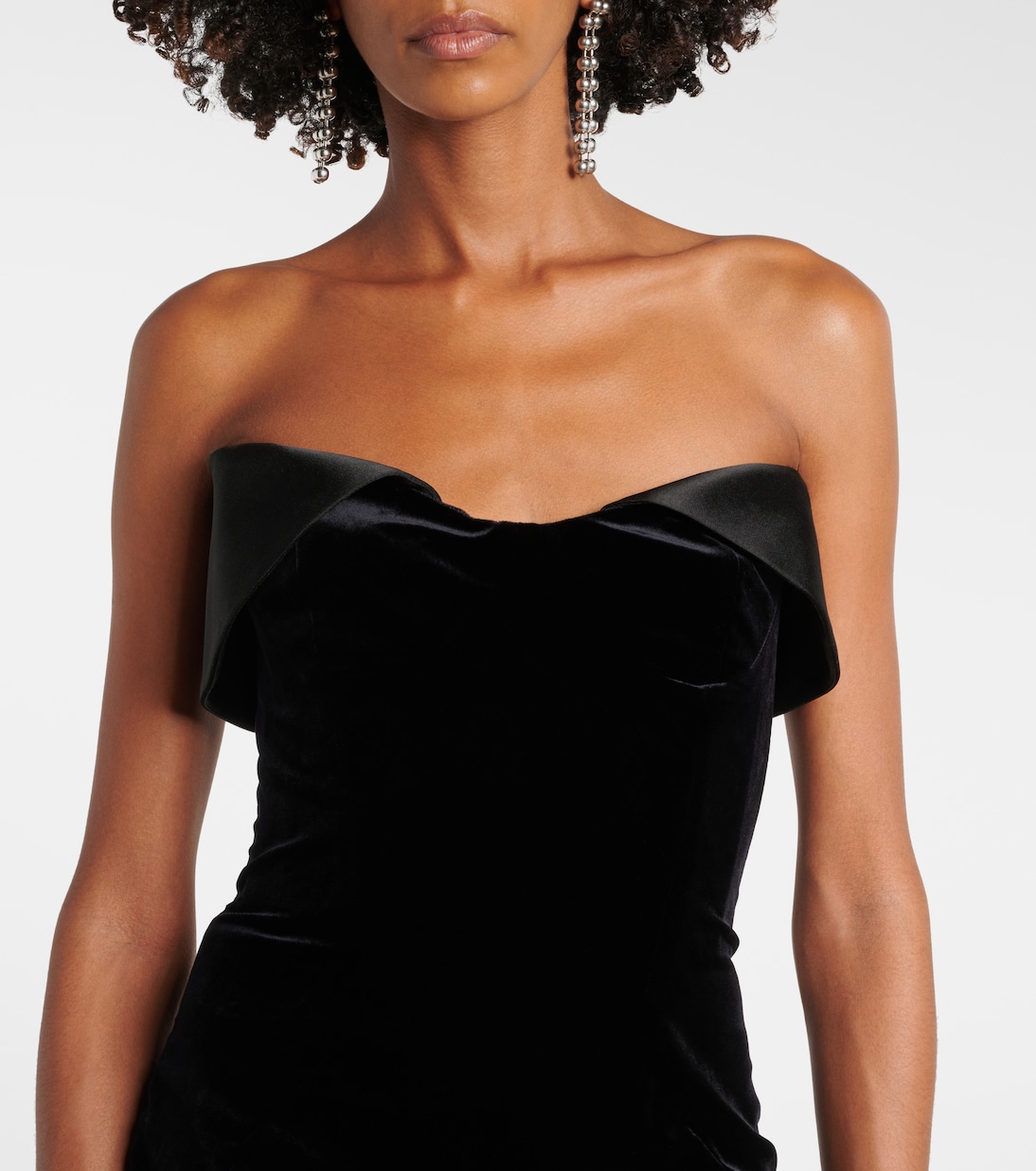 Minikleid aus Samt mit Satin | Mugler