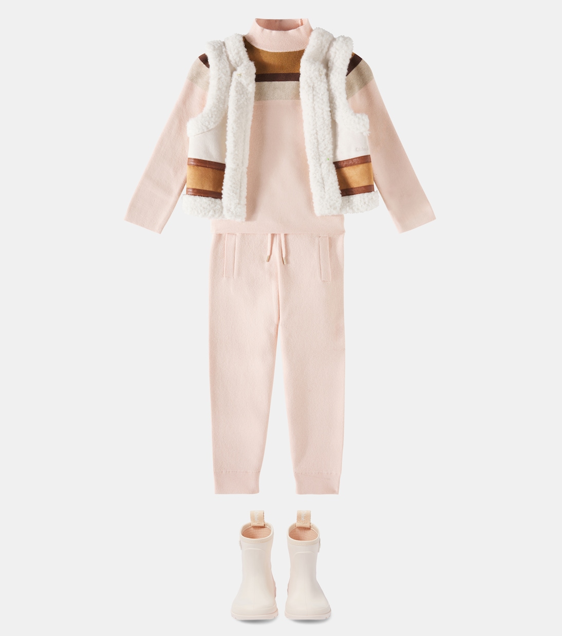 Pullover in cotone e lana con logo | Chloé Kids