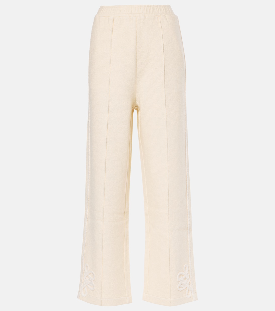 Embroidered wool and cotton-blend sweatpants | Xu Zhi