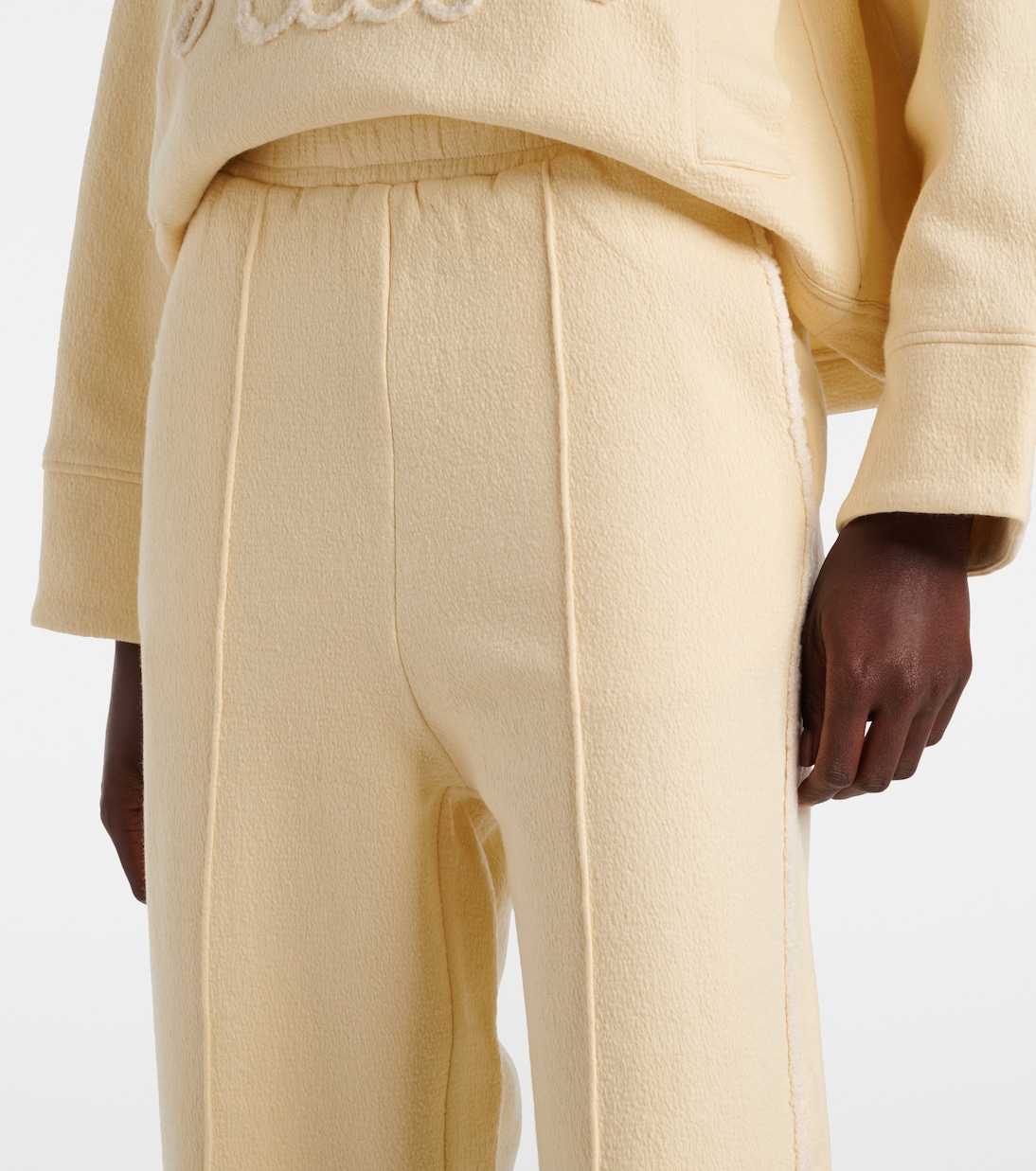 Embroidered wool and cotton-blend sweatpants | Xu Zhi