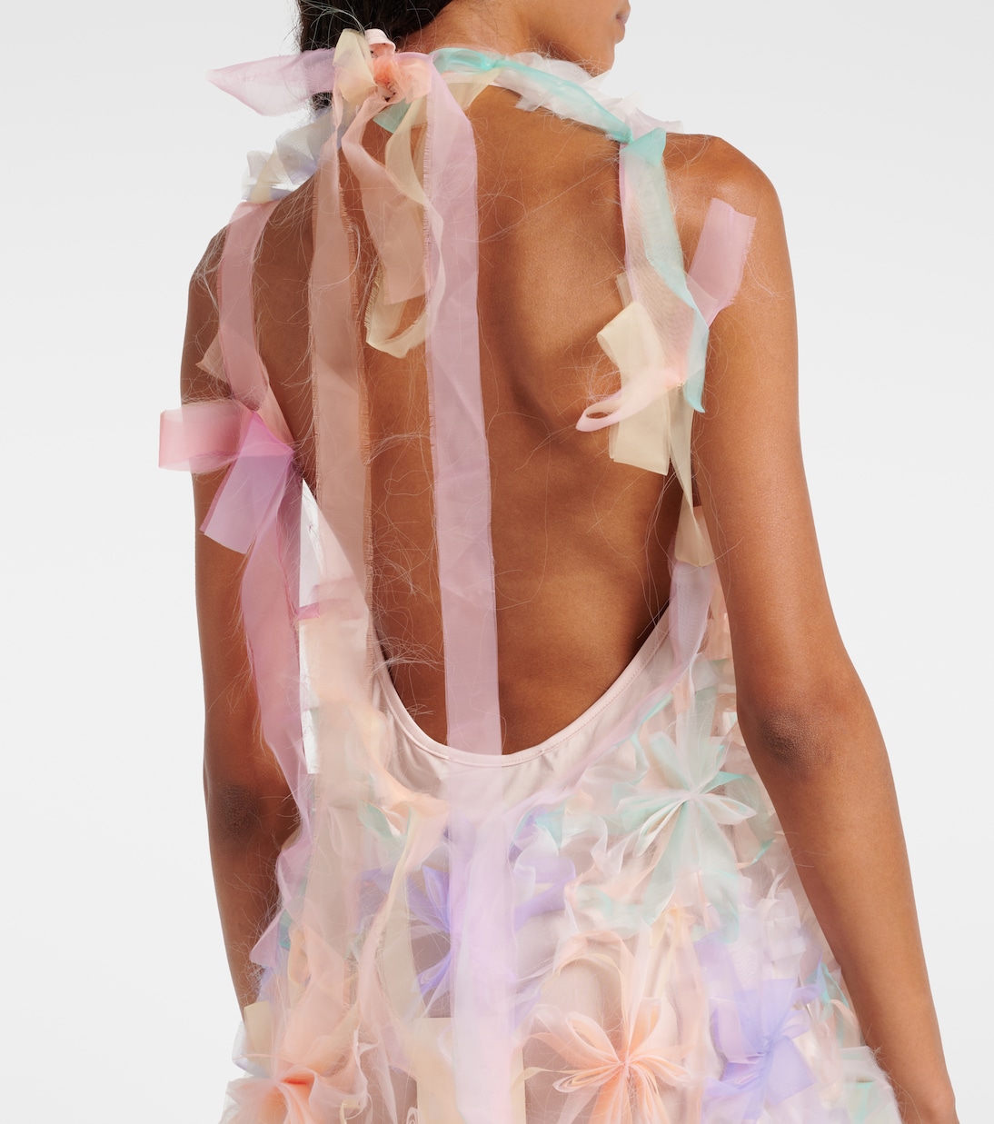 Abito lungo Air-Whirl con applicazioni floreali | Susan Fang