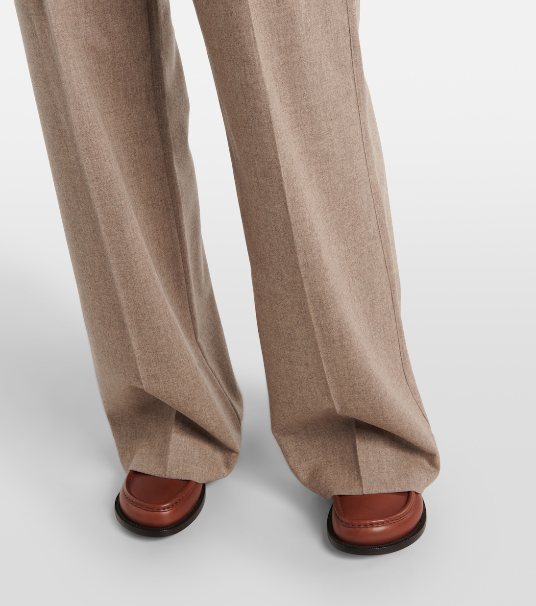 Weite Hose aus Wolle und Kaschmir | Loewe