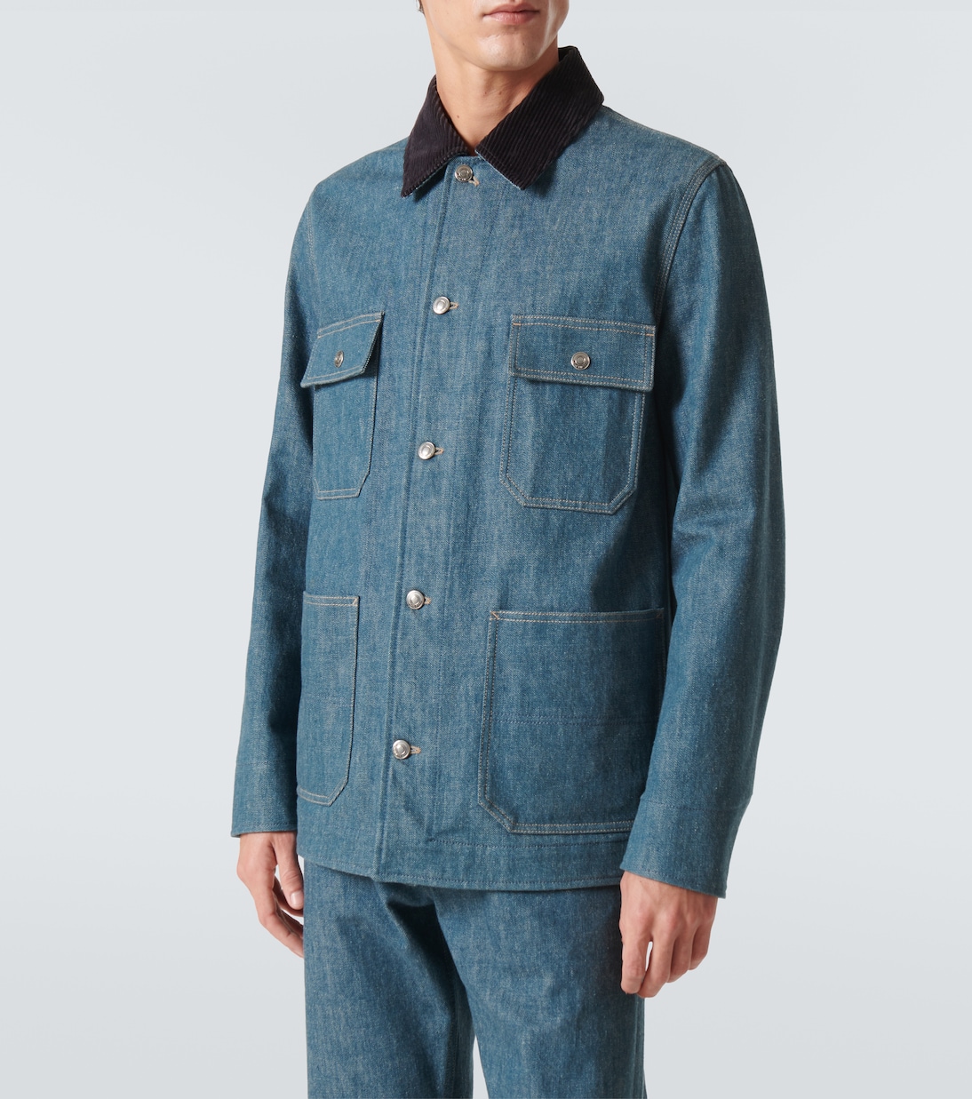 Jeansjacke Conley mit Cord | Loro Piana
