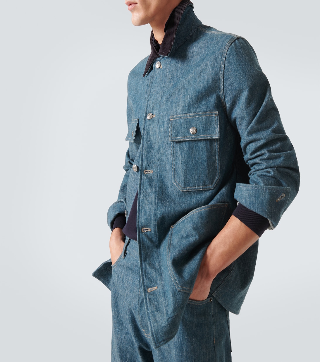 Jeansjacke Conley mit Cord | Loro Piana