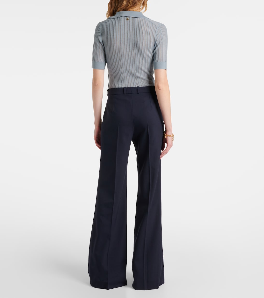 Pantalones anchos de mezcla de lana | Chloé