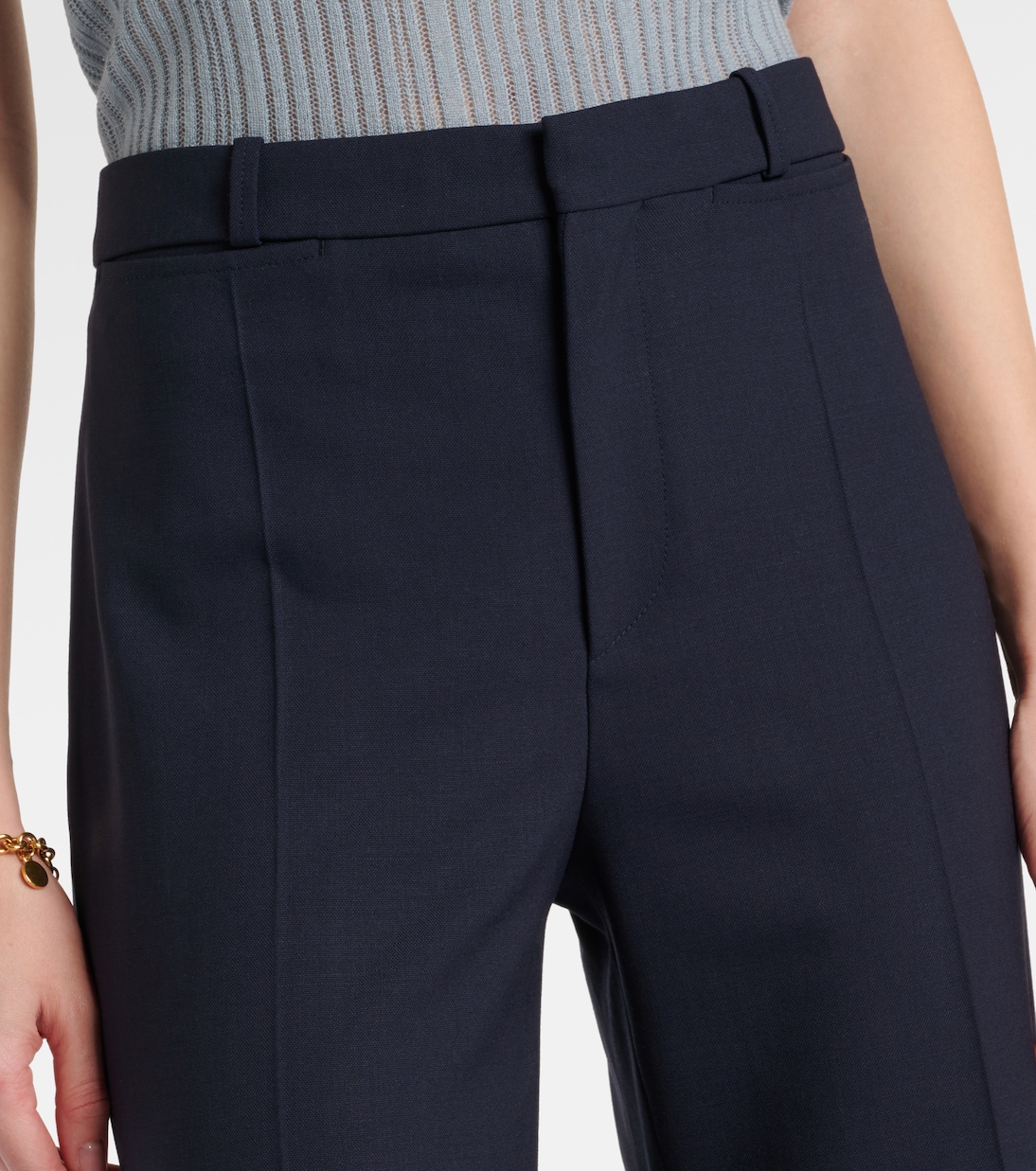 Pantalones anchos de mezcla de lana | Chloé