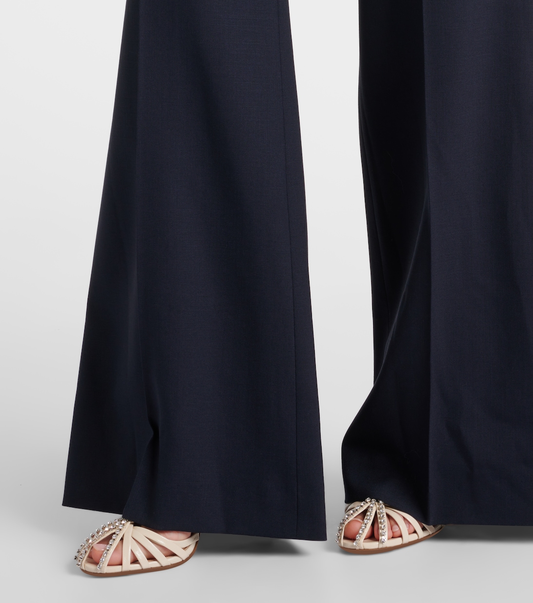 Pantalones anchos de mezcla de lana | Chloé
