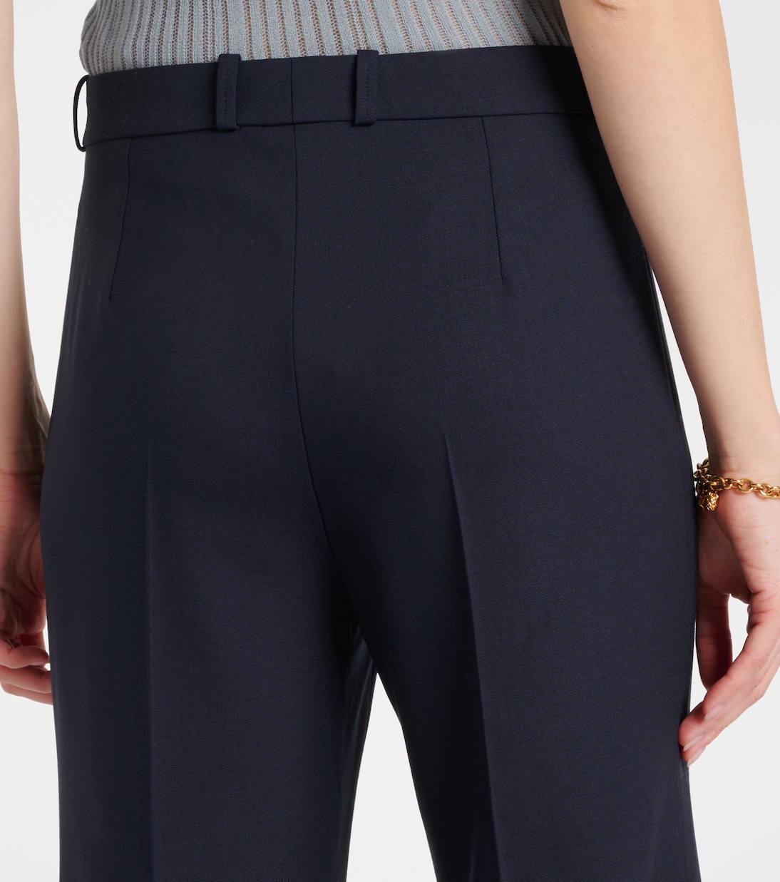Pantalones anchos de mezcla de lana | Chloé