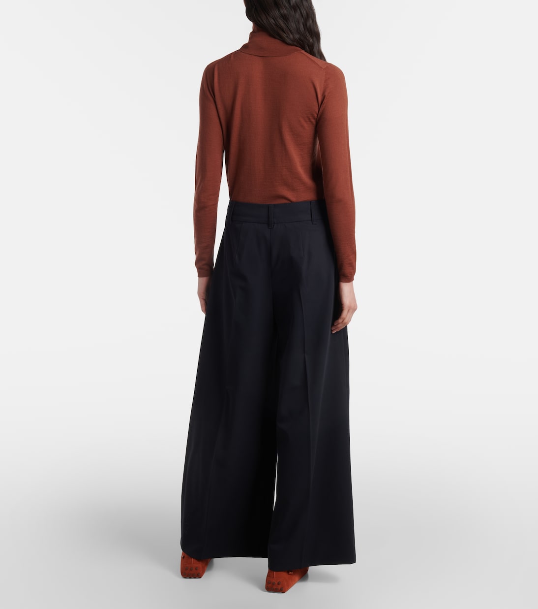 Weite High-Rise-Hose Nichols aus Schurwolle | 'S Max Mara