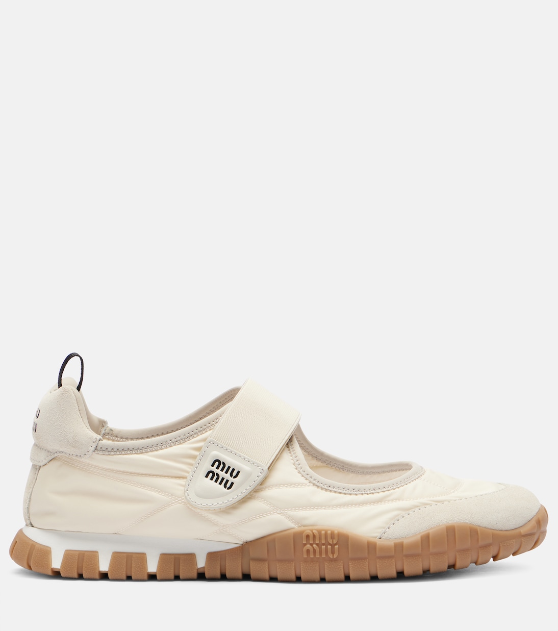 Mary-Jane-Ballerinas Tyre mit Veloursleder | Miu Miu