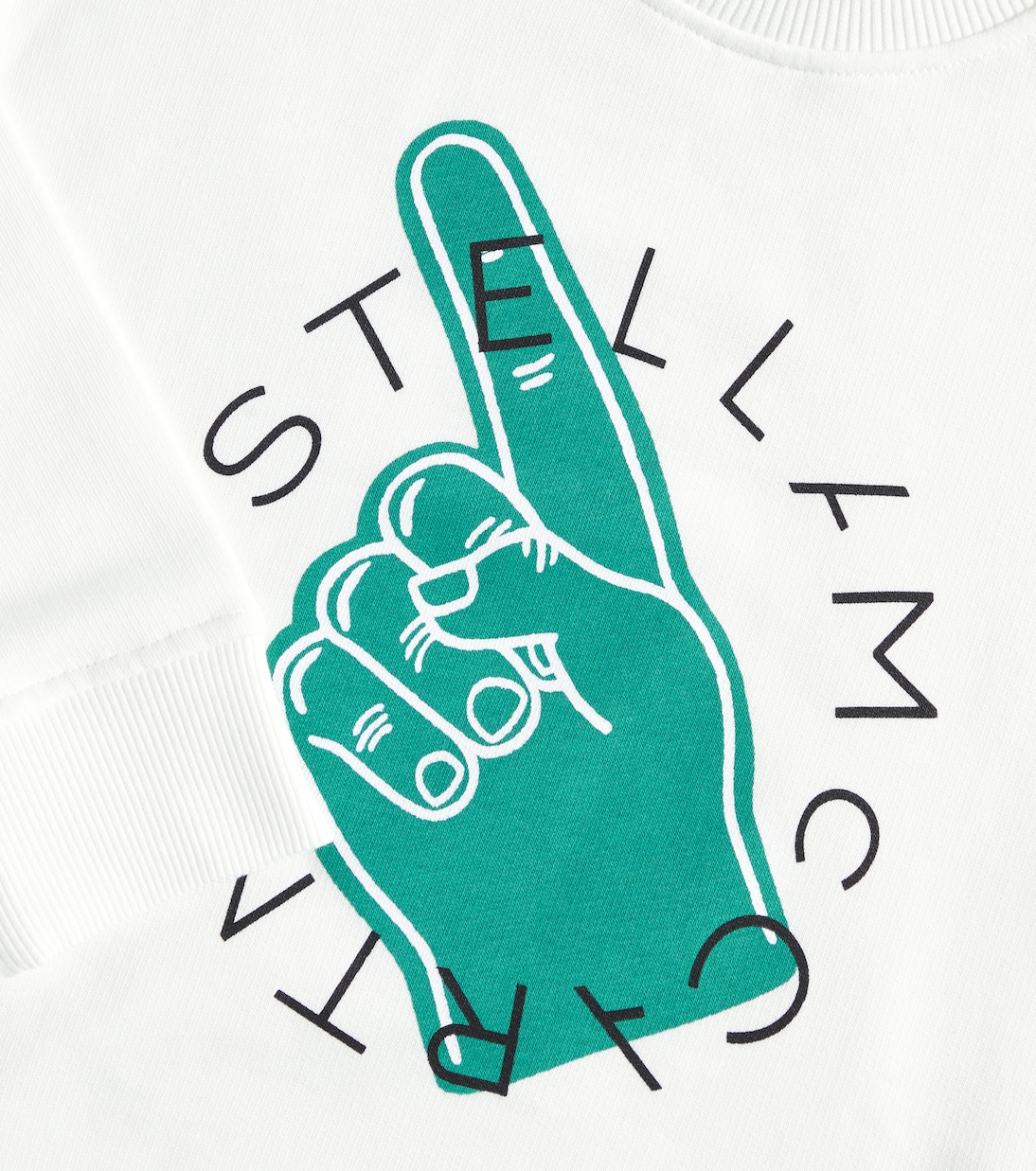 Felpa in jersey di cotone con logo | Stella McCartney Kids